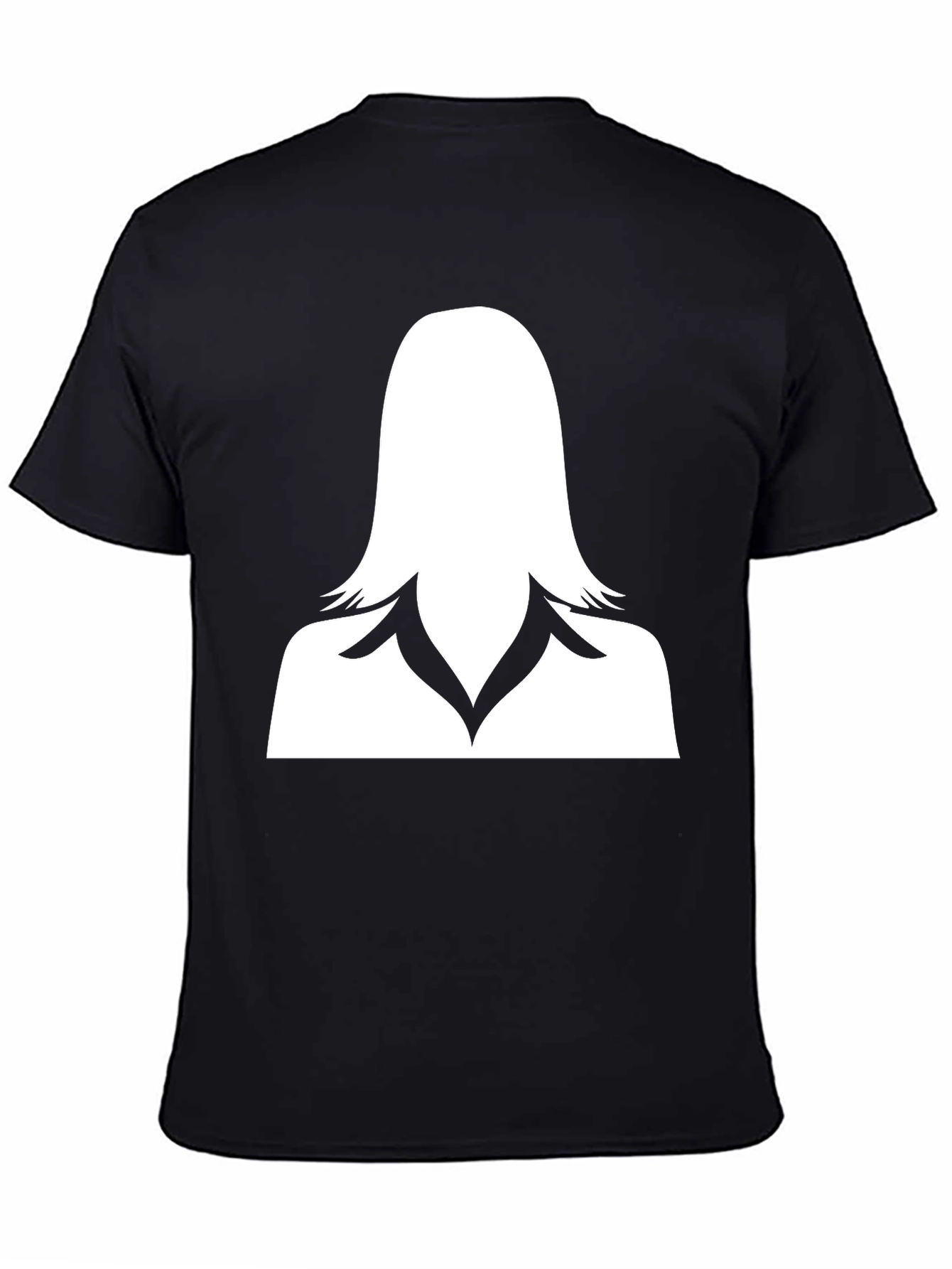 Woman Silhouette Graphic Tee - Stylish Black T-Shirt