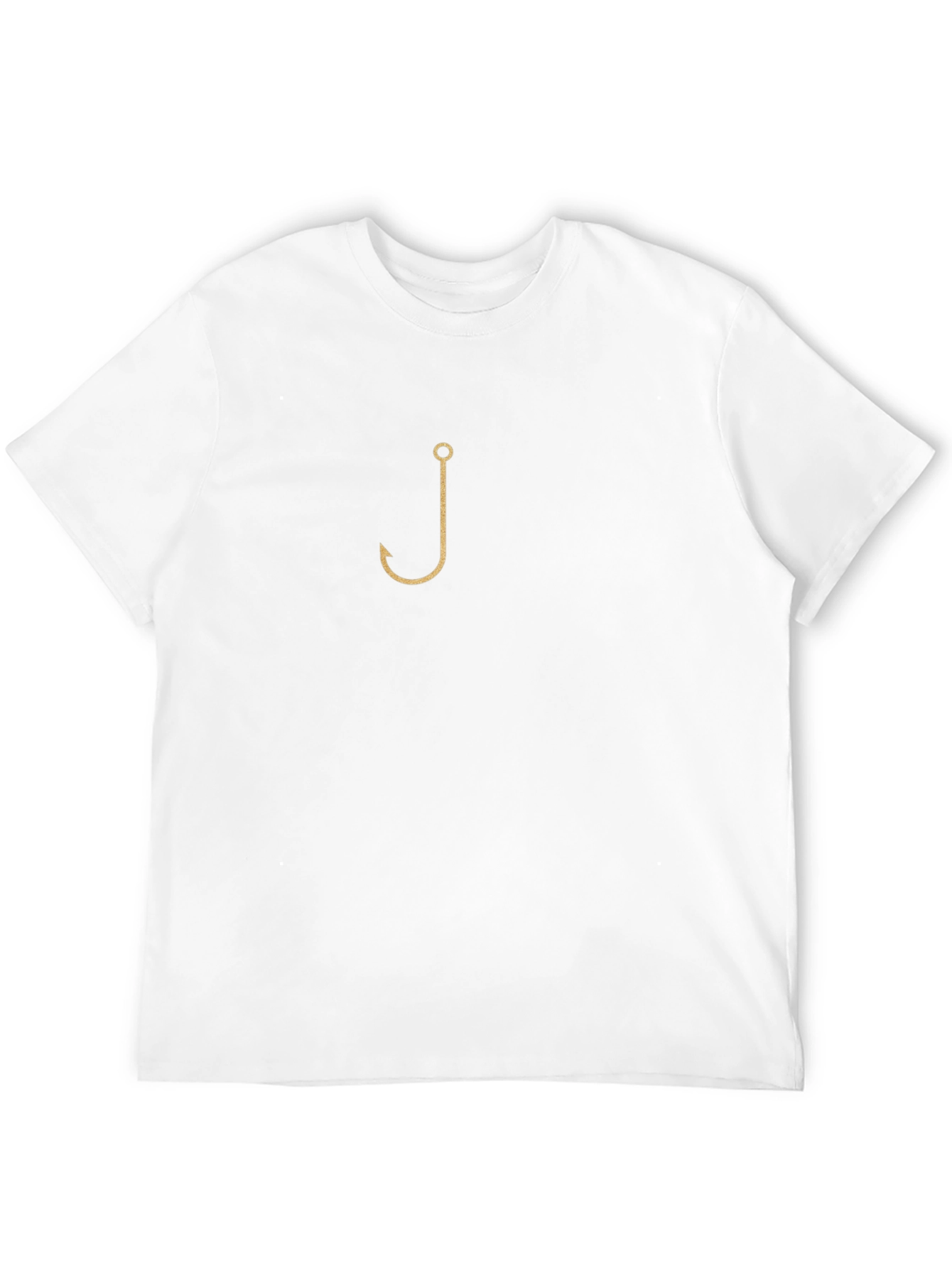 Fishing Hook Graphic Tee - Black Cotton Comfort