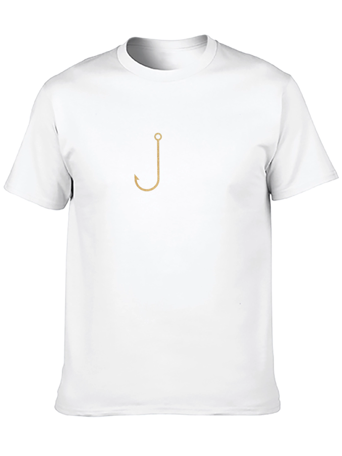 Fishing Hook Graphic Tee - Black Cotton Comfort