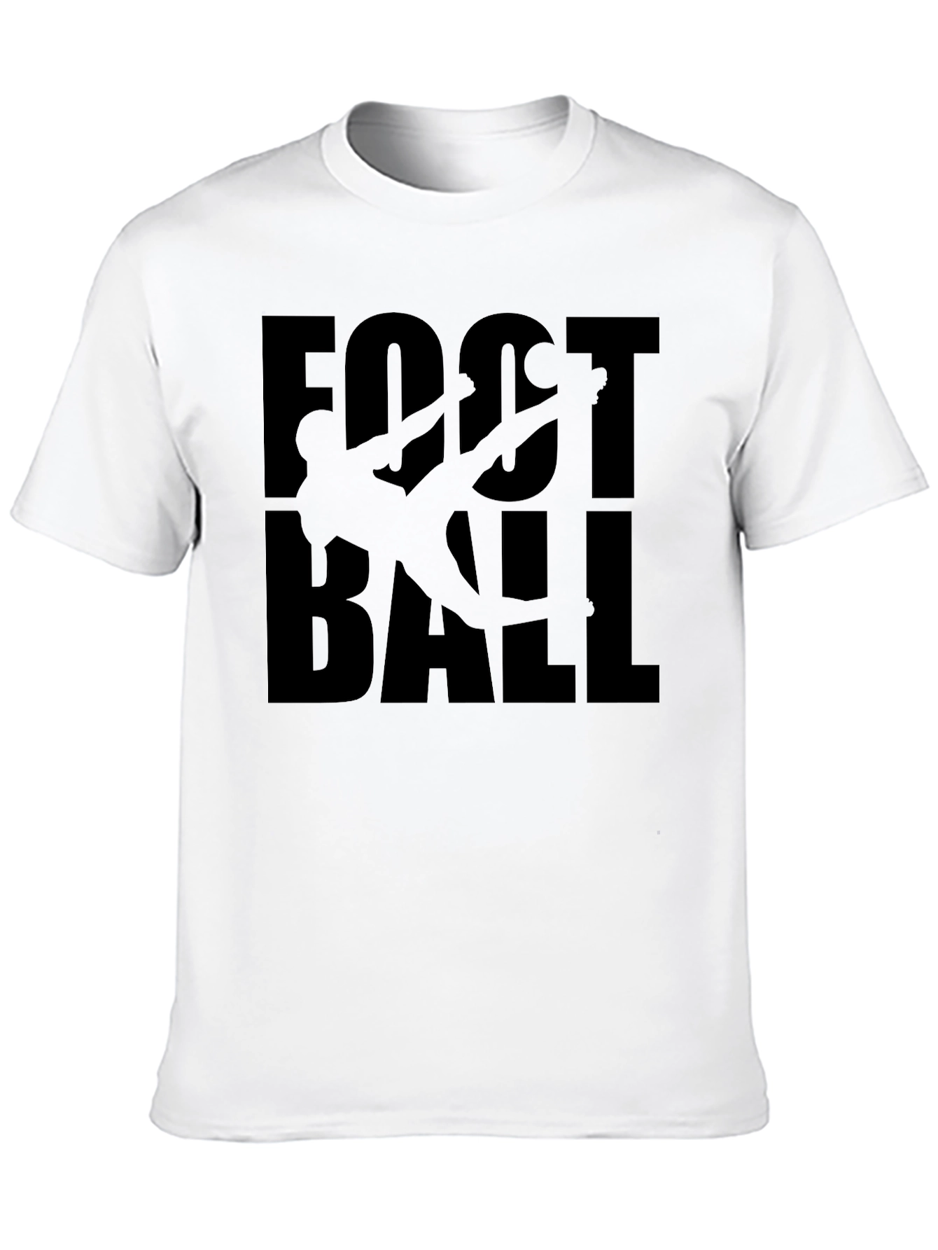 Football Silhouette Graphic Tee - Black