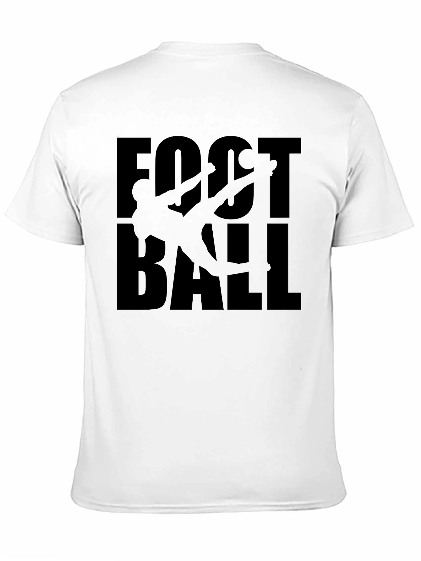 Football Silhouette Graphic Tee - Black