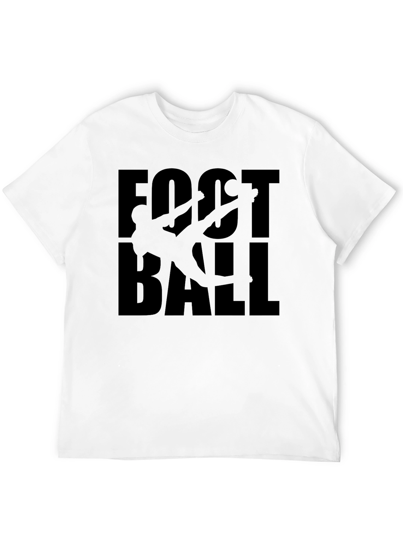 Football Silhouette Graphic Tee - Black