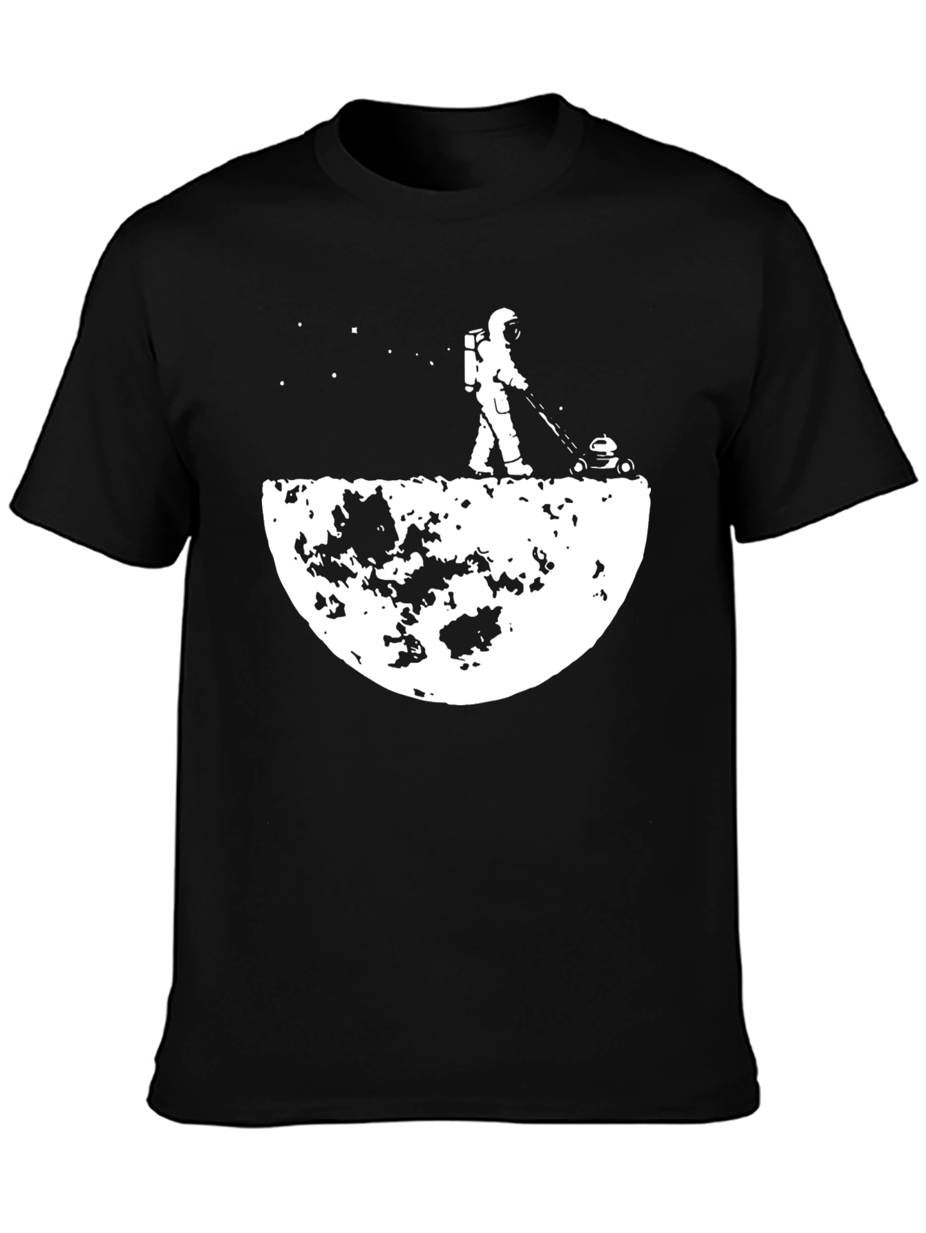 Astronaut Mowing Moon Graphic T-Shirt
