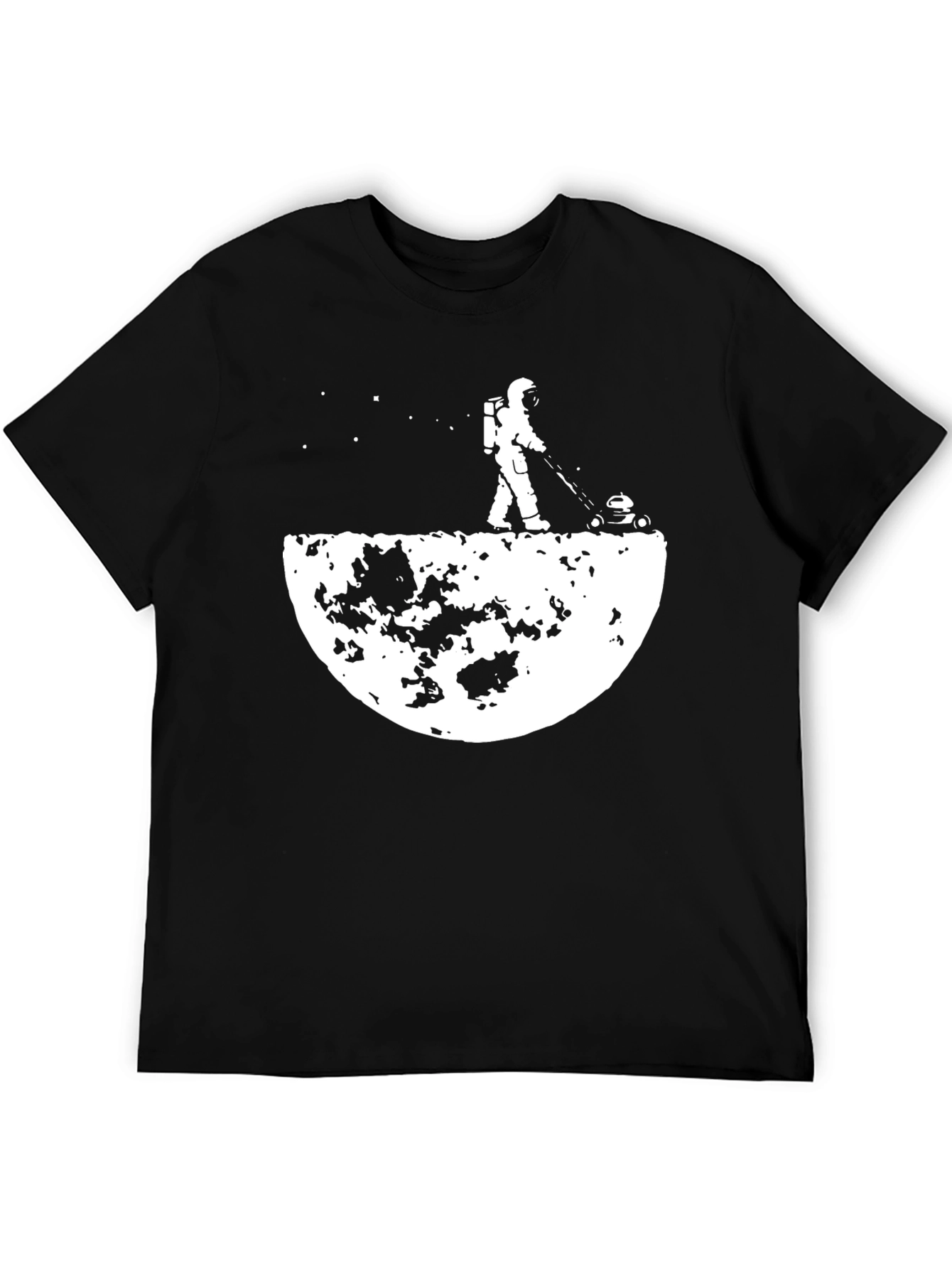 Astronaut Mowing Moon Graphic T-Shirt