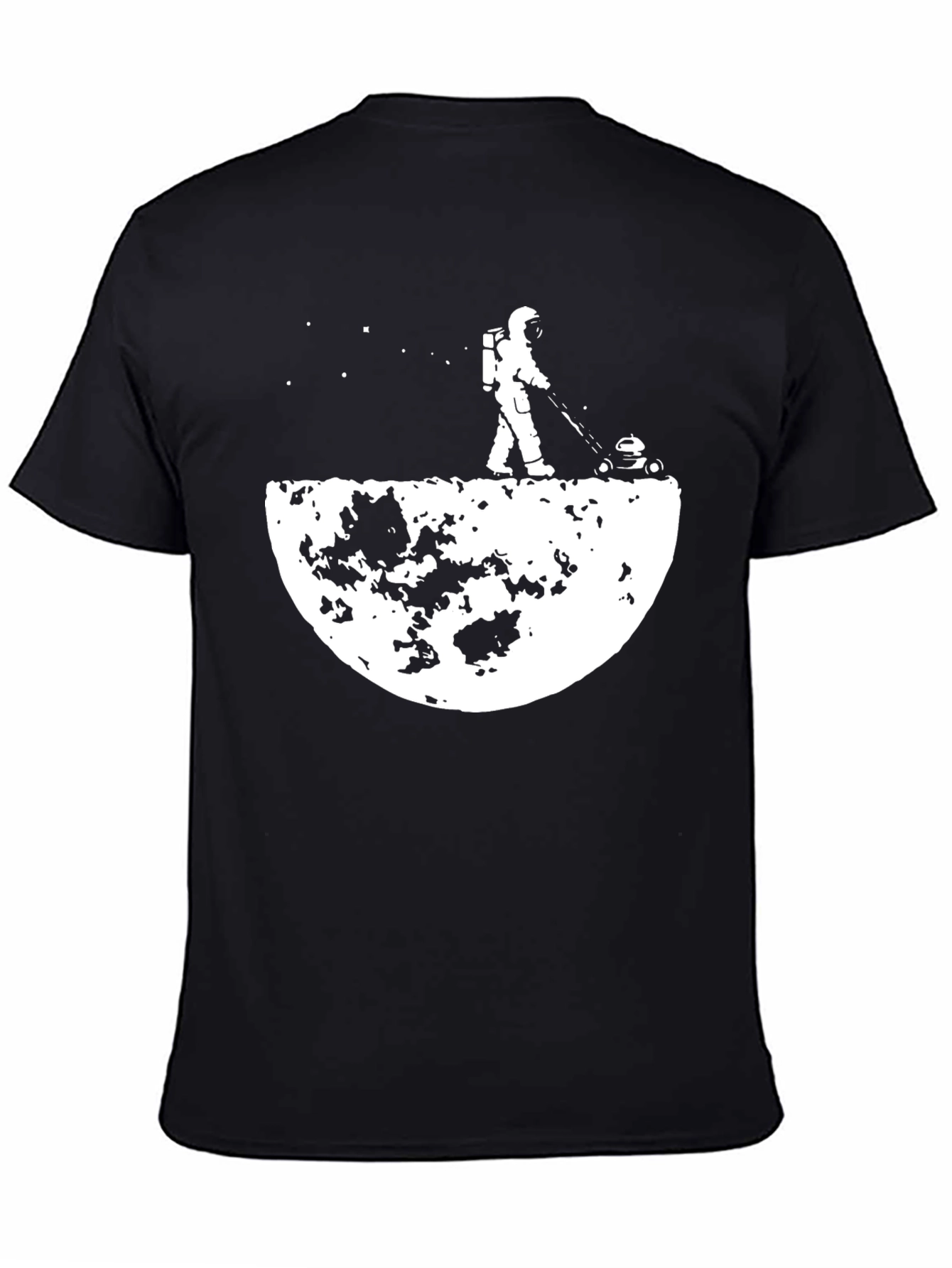 Astronaut Mowing Moon Graphic T-Shirt