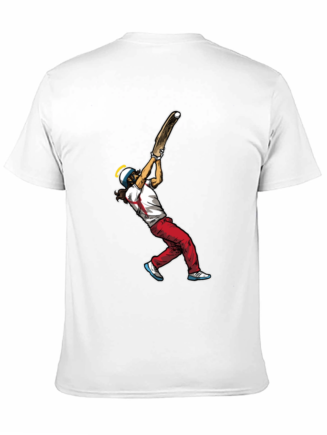 Cricket Player Graphic Tee - Black