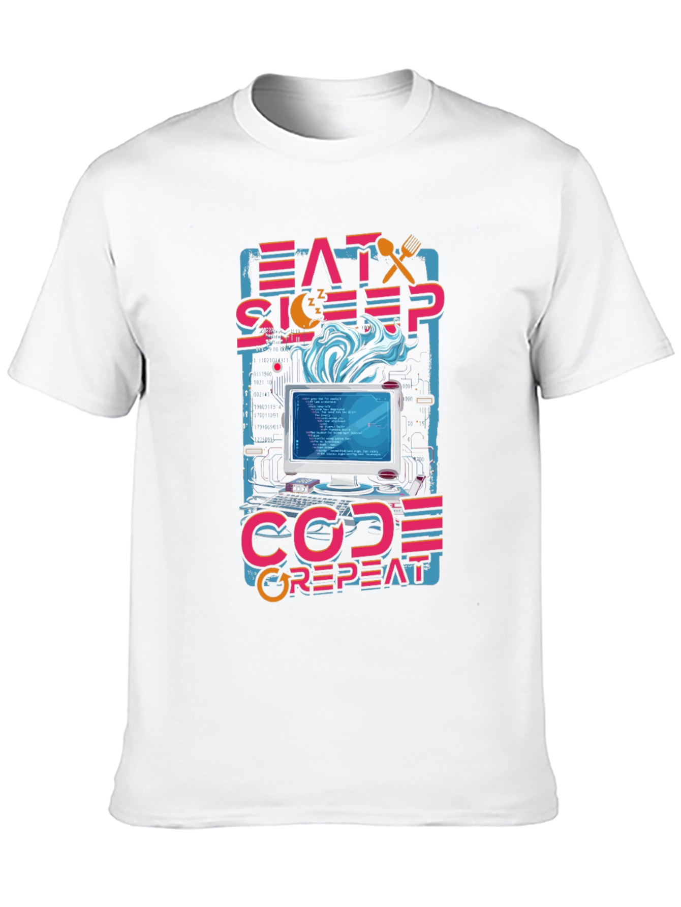 Eat Sleep Code Repeat Programmer Graphic Tee