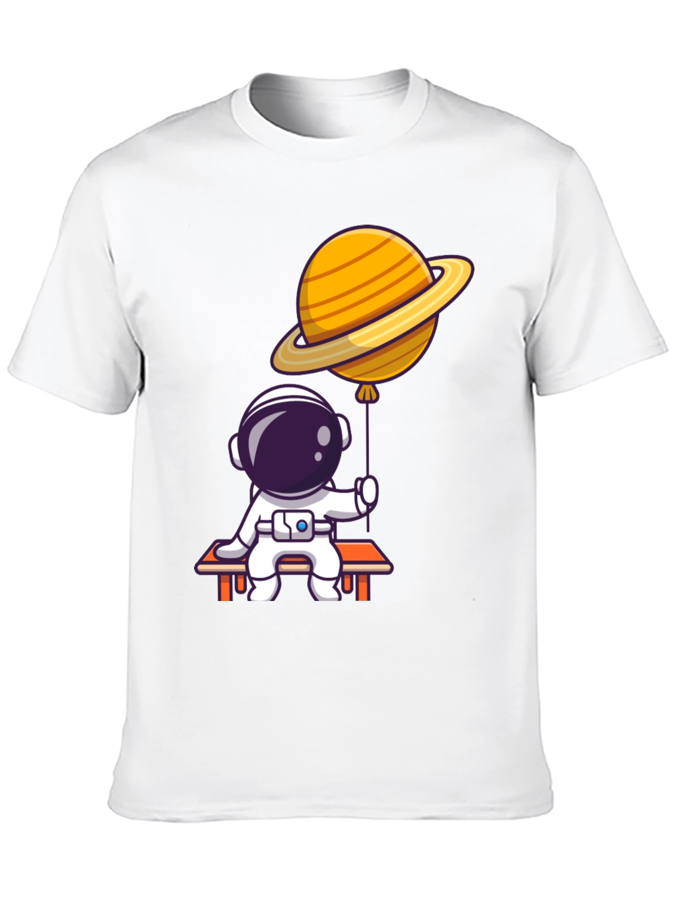 Astronaut & Planet Balloon Graphic T-Shirt