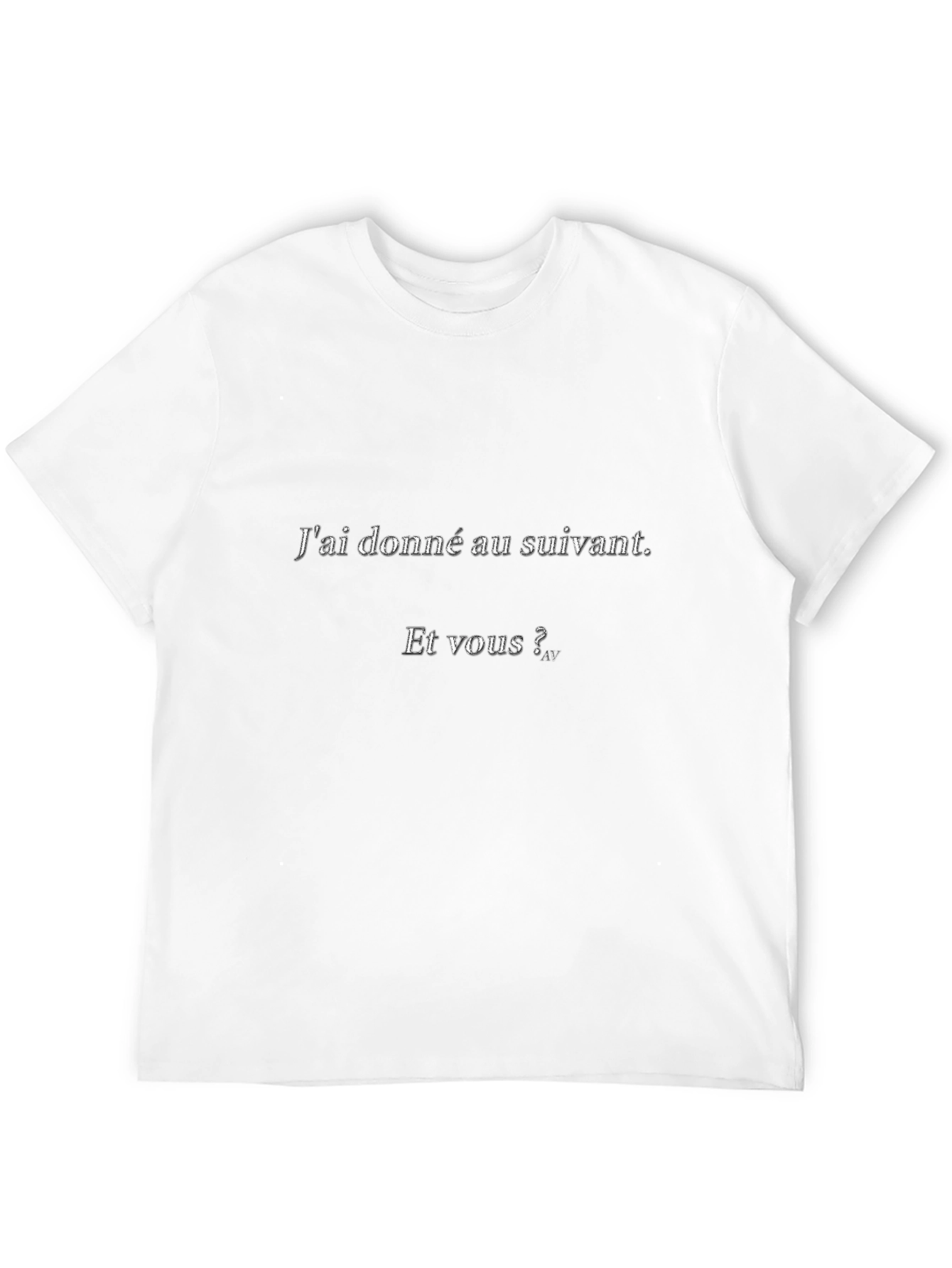 I gave to the next t-shirt
