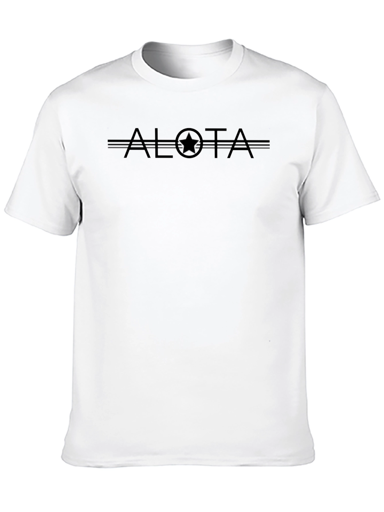 ALOTA Star Graphic Black Tee - Soft Cotton Blend