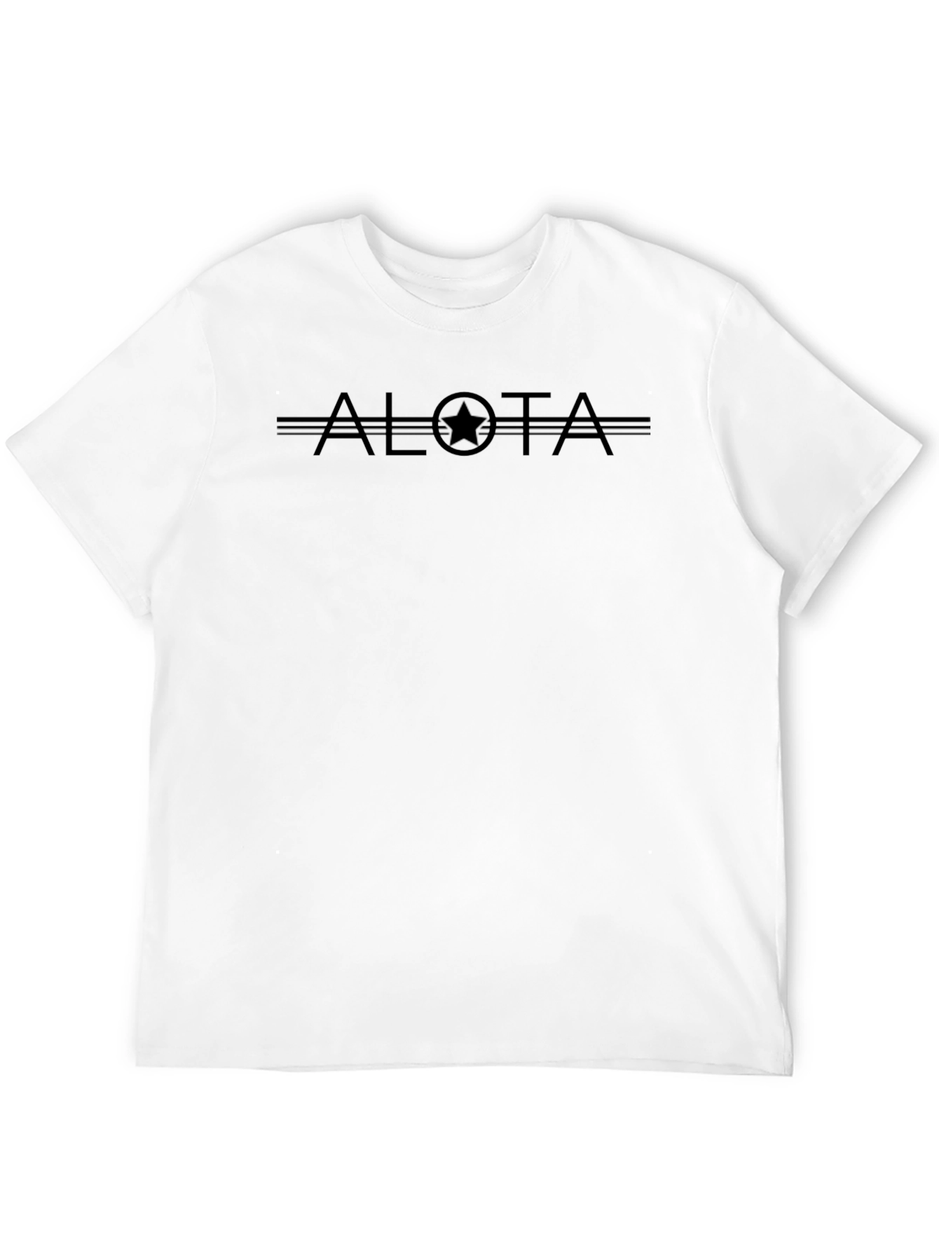 ALOTA Star Graphic Black Tee - Soft Cotton Blend