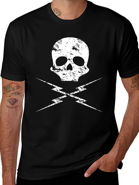 Skull & Lightning Bolt Graphic Tee