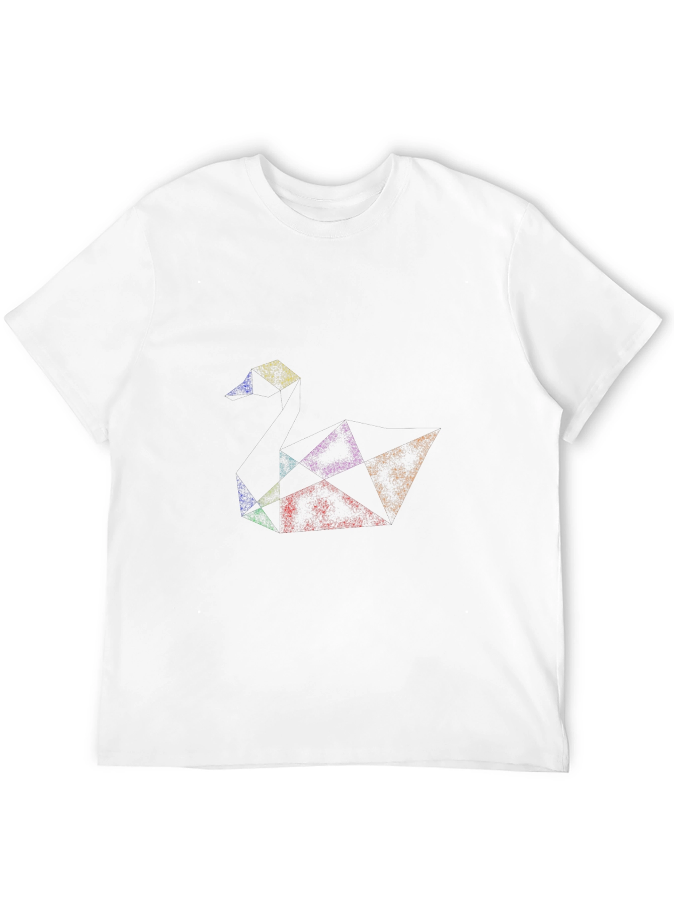 Geometric Triangle Graphic Black Tee Shirt