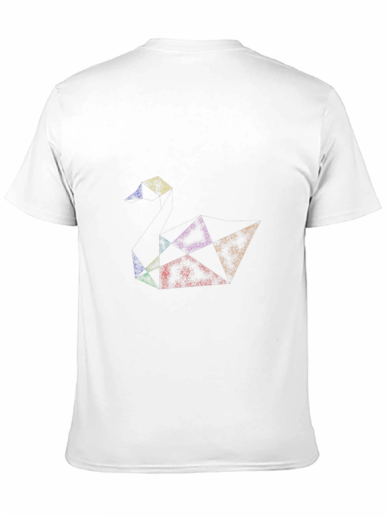 Geometric Triangle Graphic Black Tee Shirt