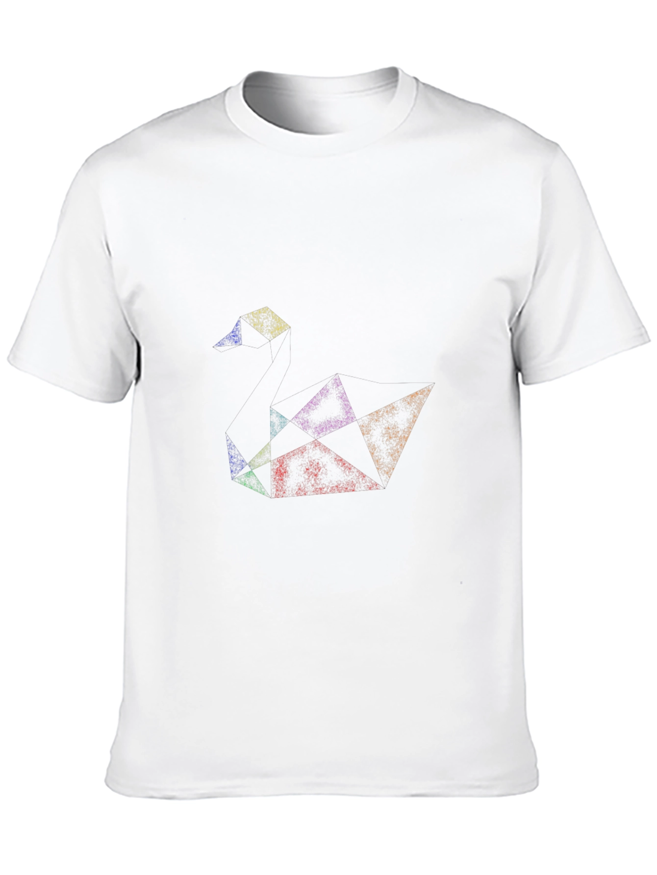 Geometric Triangle Graphic Black Tee Shirt
