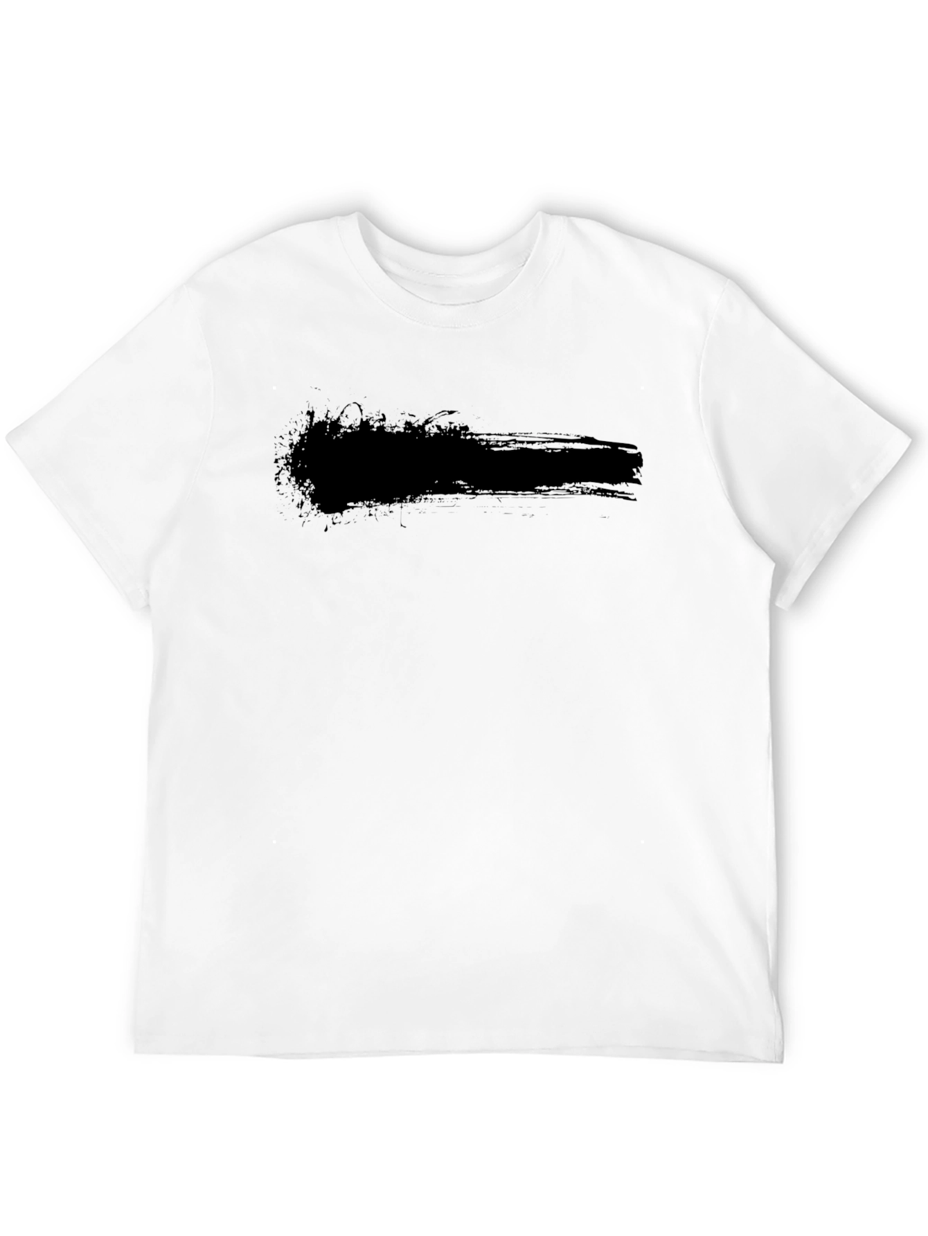Mens Black Graphic Tee - Grunge Style