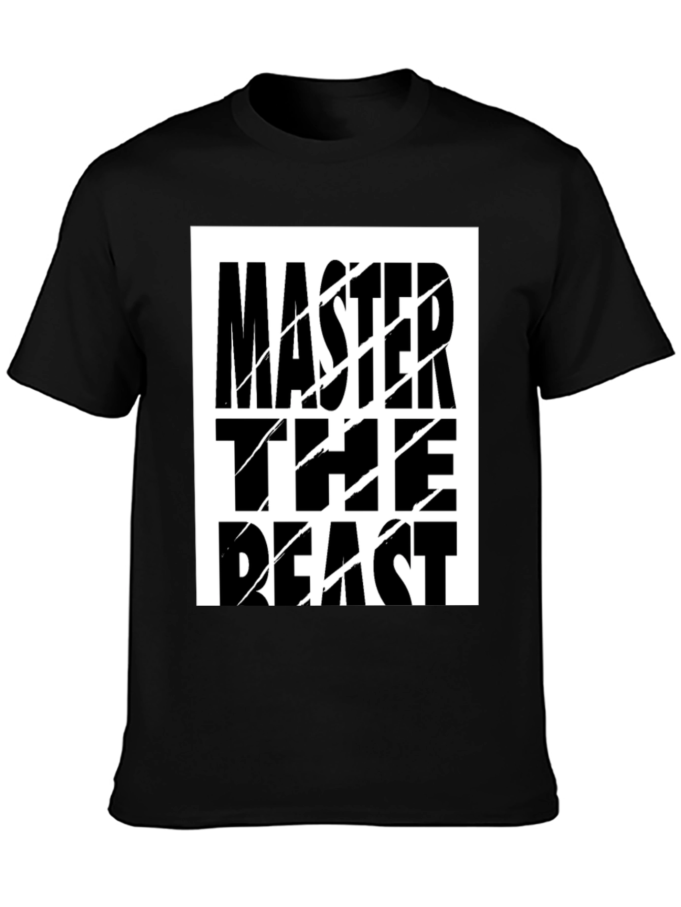 Master the Beast Graphic T-Shirt - Black Cotton Tee