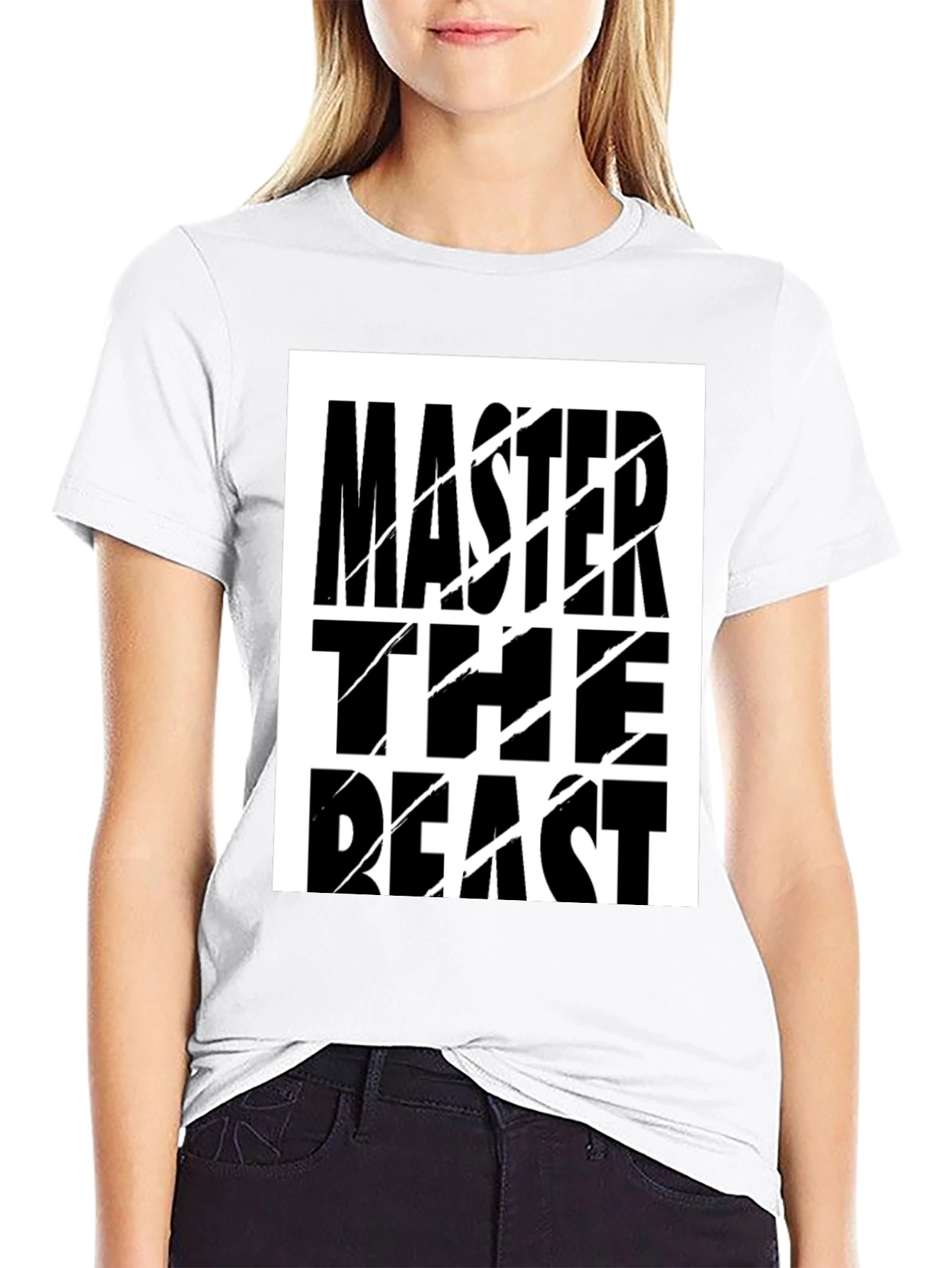 Master the Beast Graphic T-Shirt - Black Cotton Tee