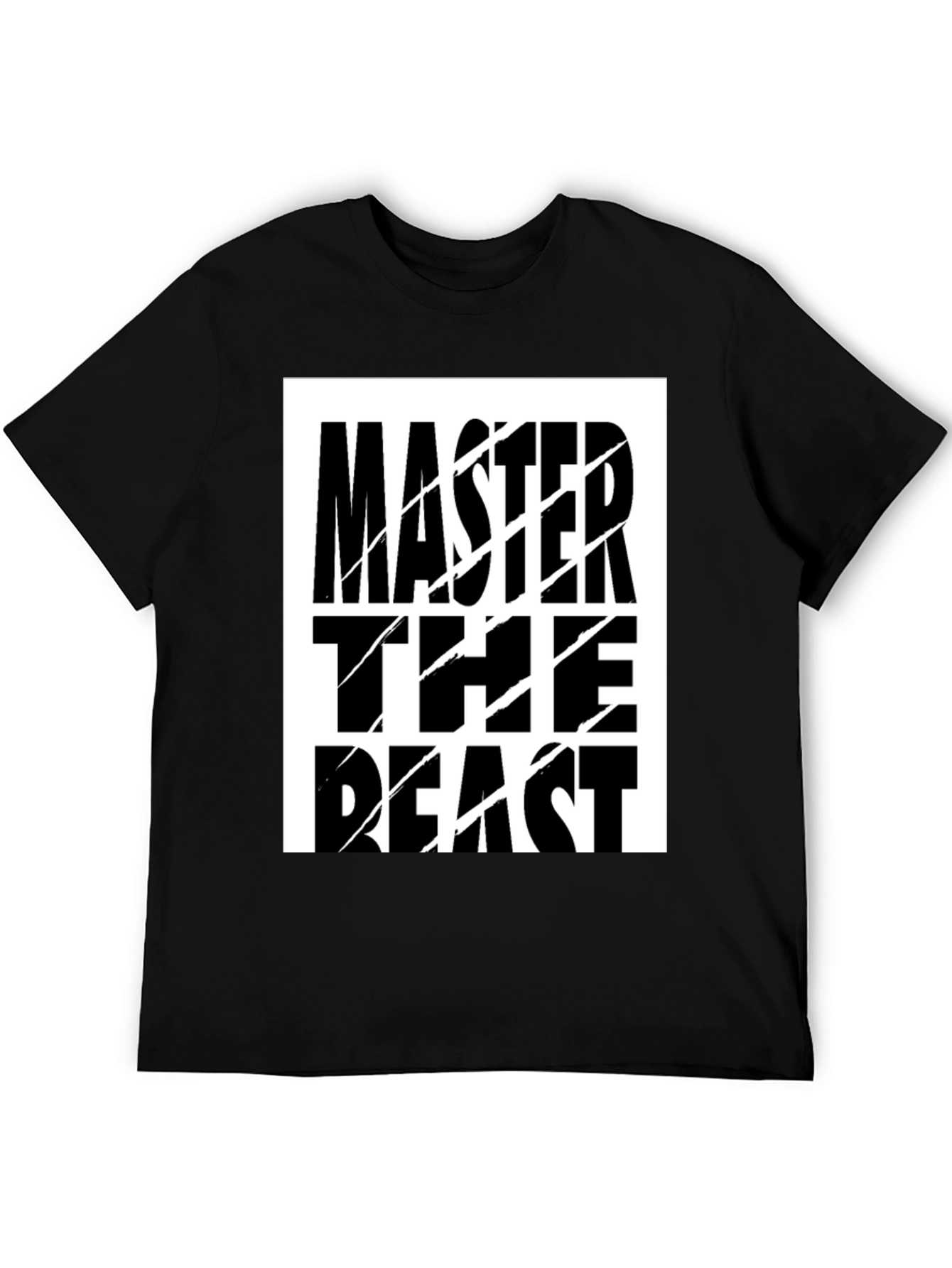 Master the Beast Graphic T-Shirt - Black Cotton Tee