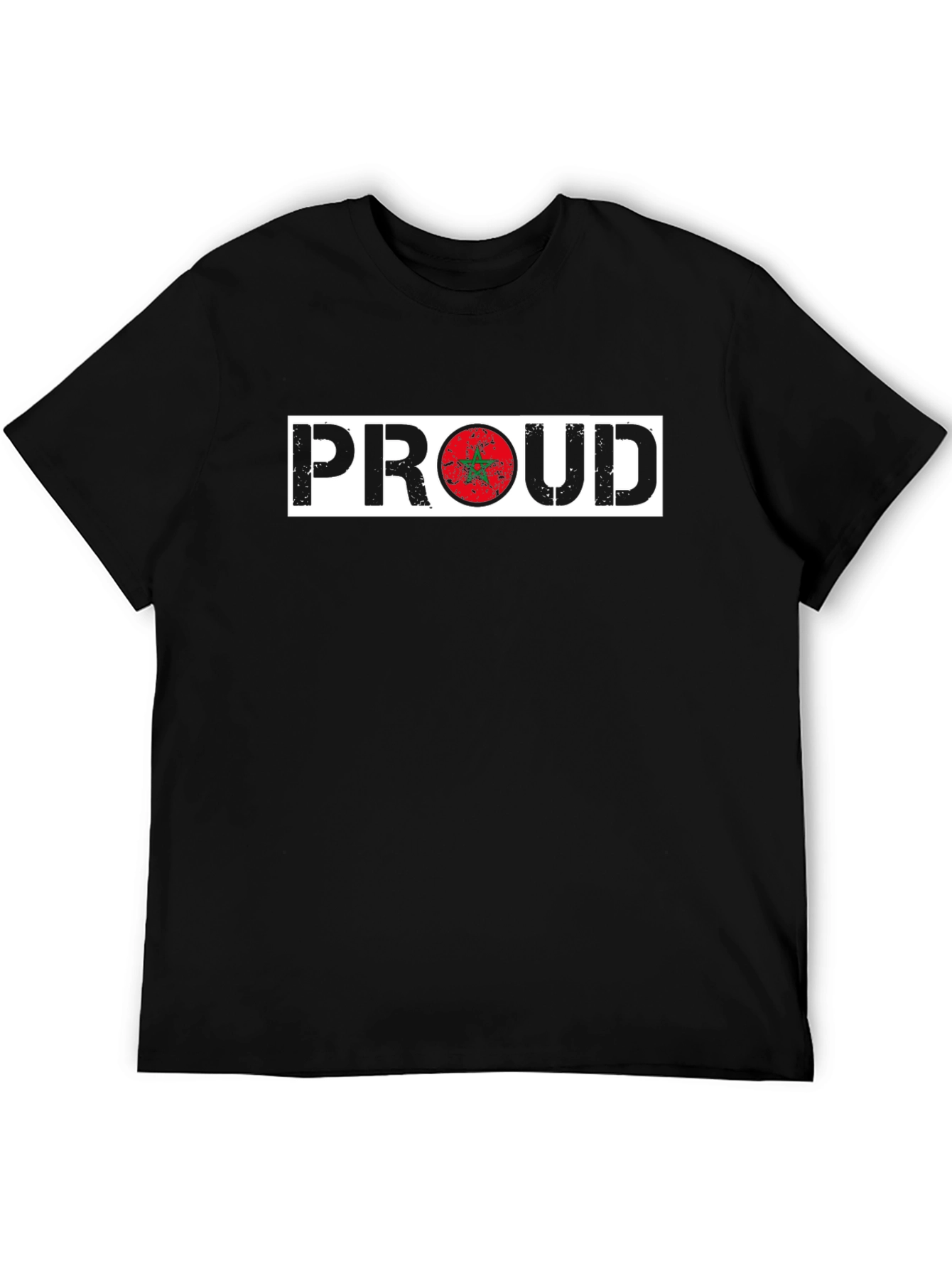 Proud Morocco Flag T-Shirt - Stylish Black Tee