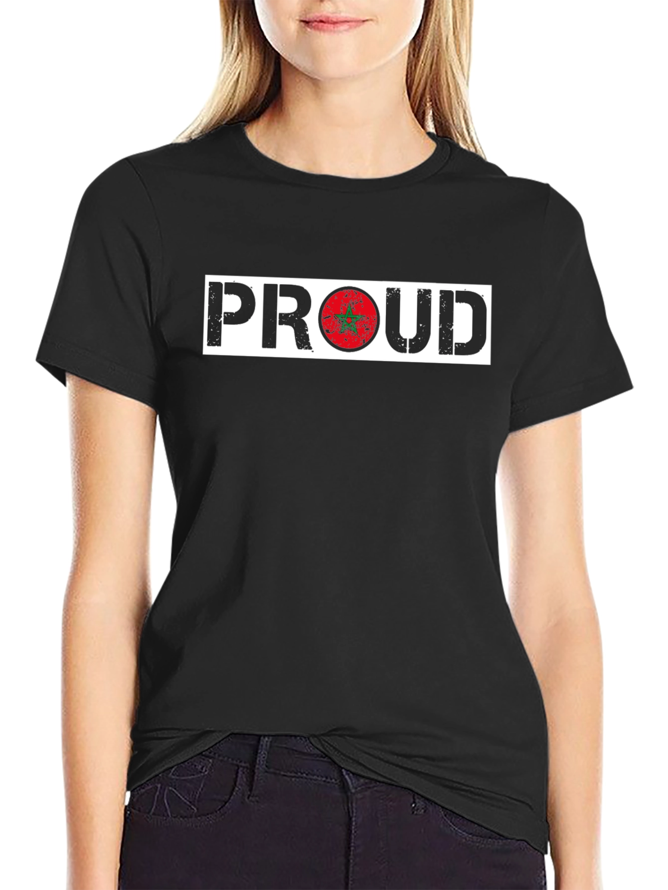 Proud Morocco Flag T-Shirt - Stylish Black Tee
