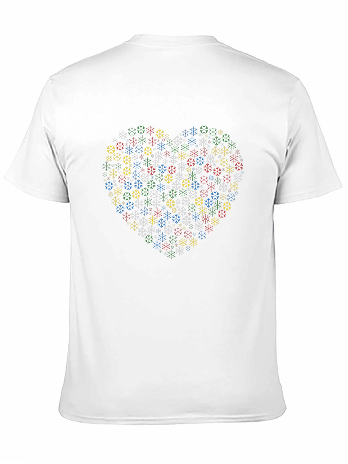 Heart Snowflake Graphic Black T-Shirt
