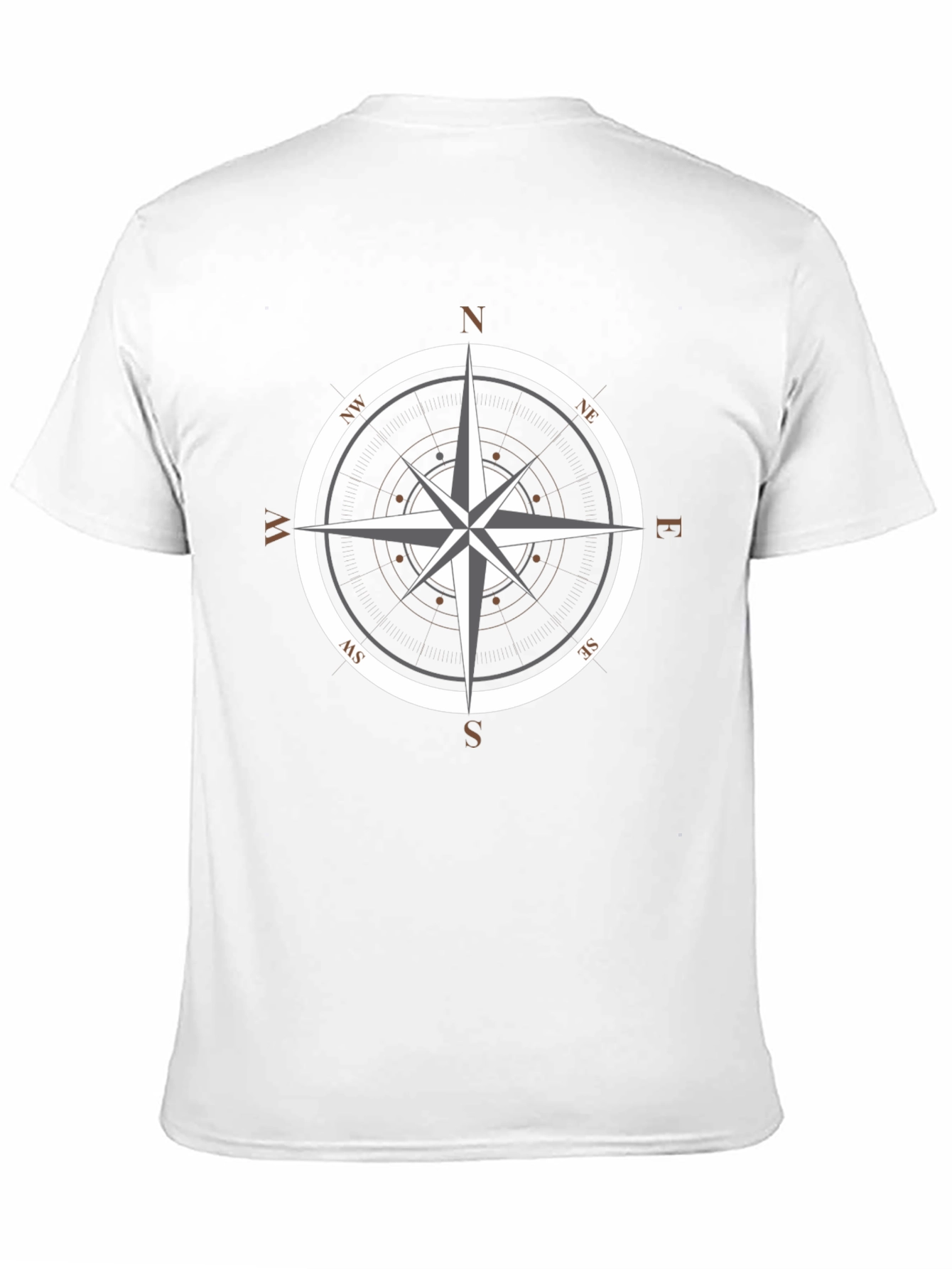 Compass Rose Graphic Tee - Black Cotton T-Shirt