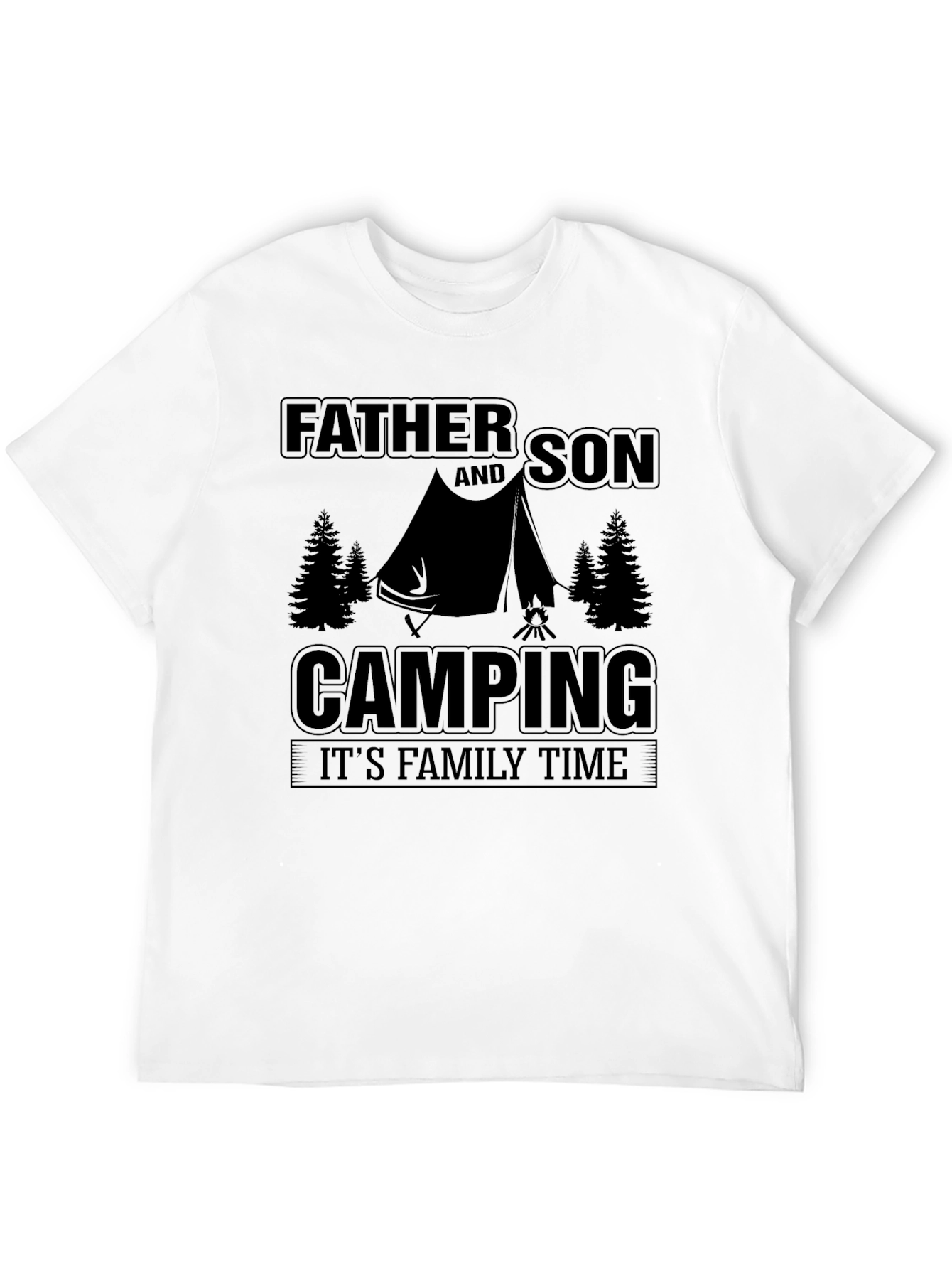 Father and Son Camping T-Shirt - Family Time Tee