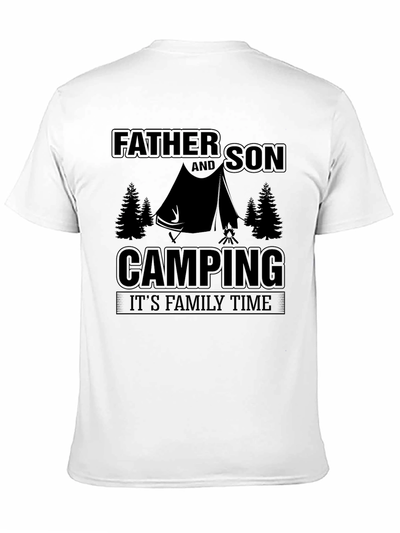 Father and Son Camping T-Shirt - Family Time Tee