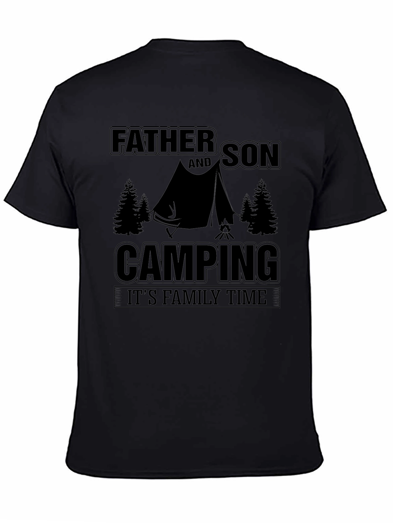 Father and Son Camping T-Shirt - Family Time Tee