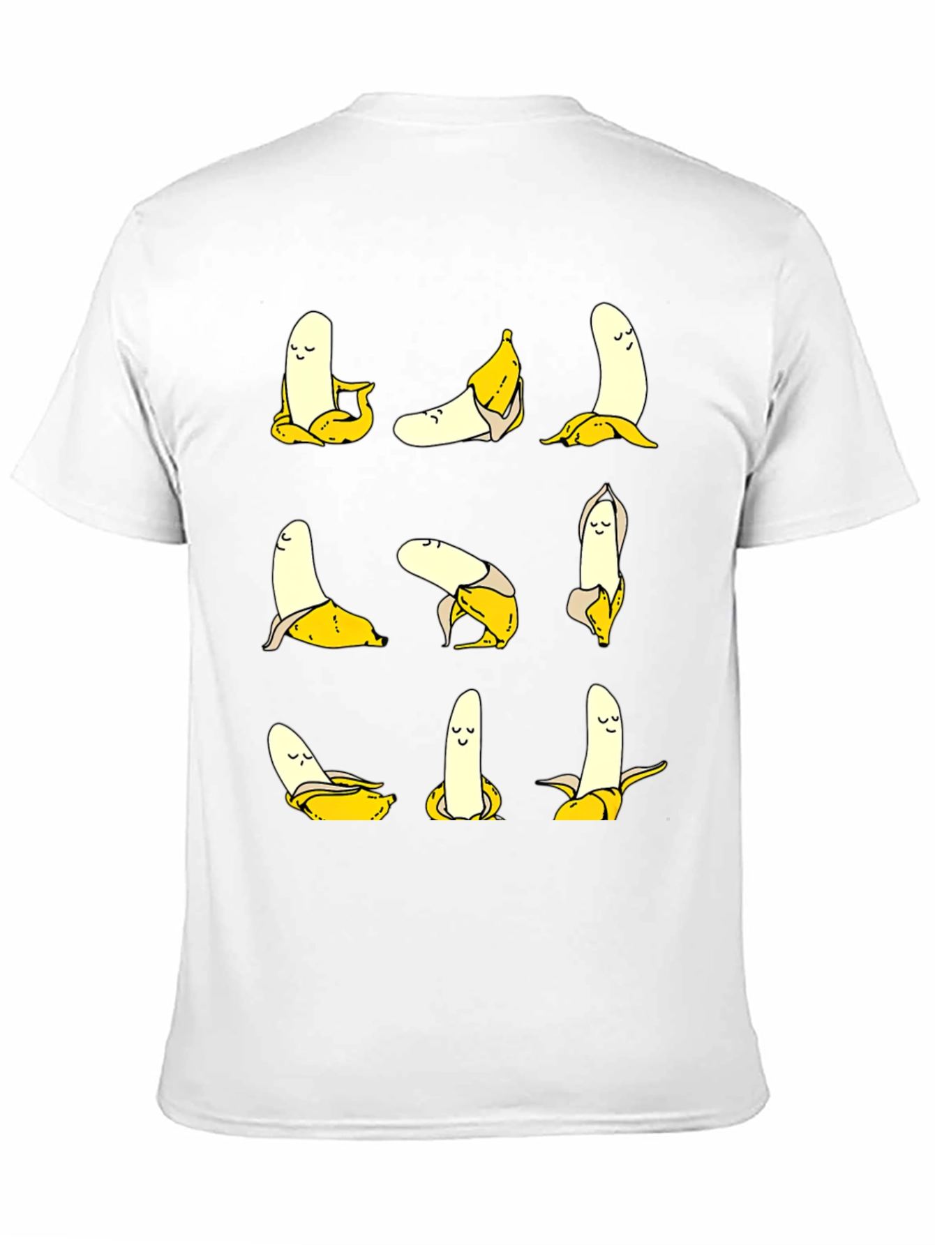 Funny Banana Yoga Pose Graphic Print T-Shirt