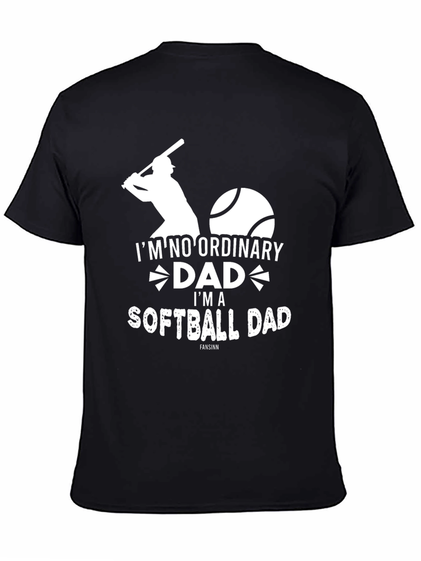 Softball Dad Graphic Tee - Black