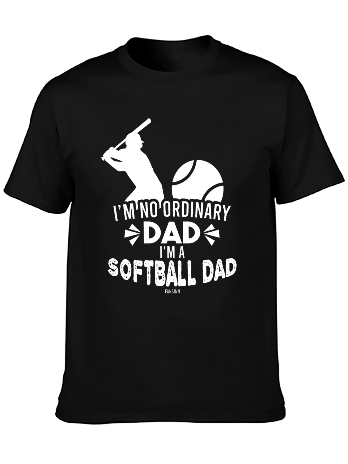 Softball Dad Graphic Tee - Black