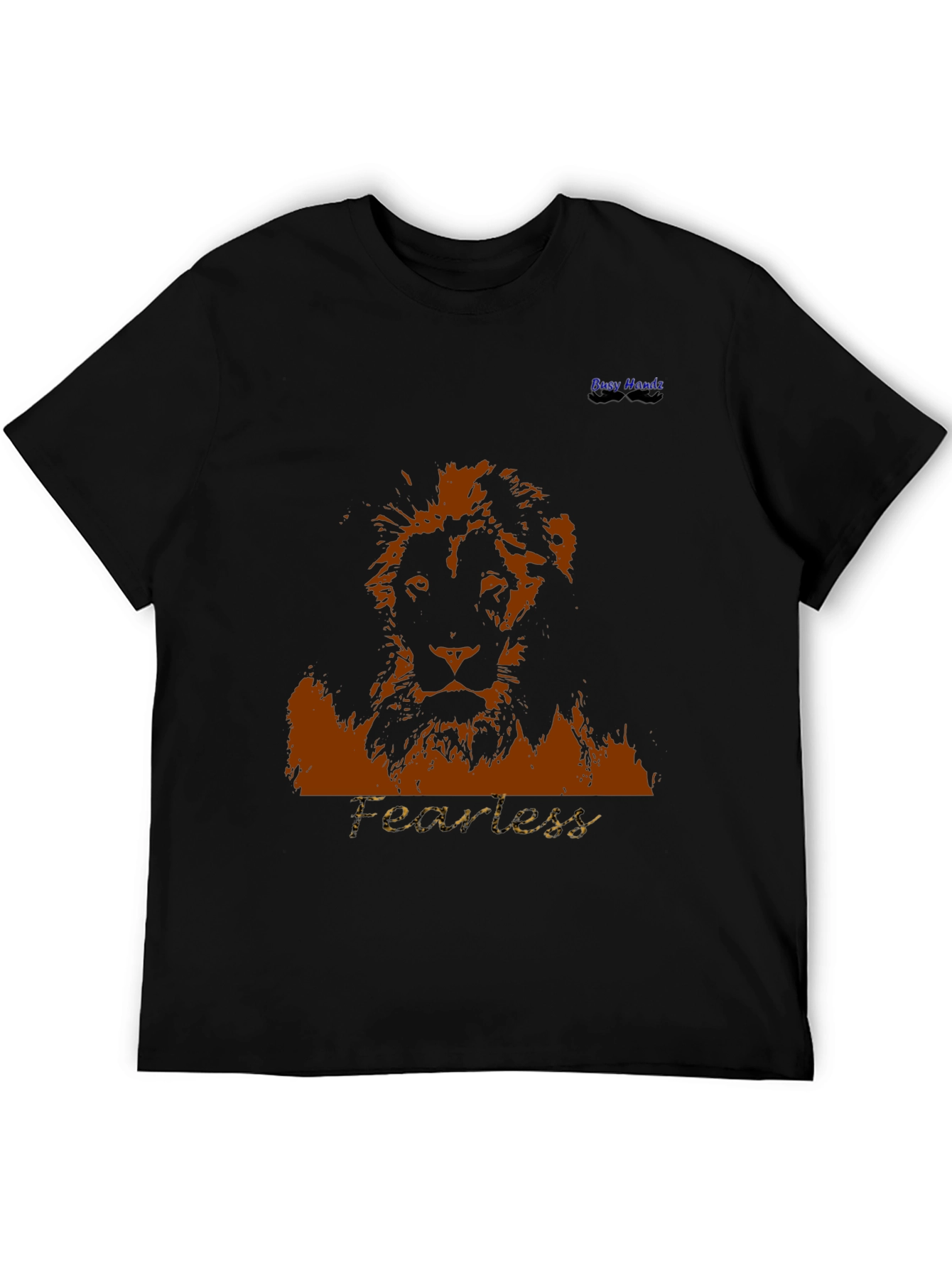 Fearless Lion Graphic T-Shirt - Bold Black Tee