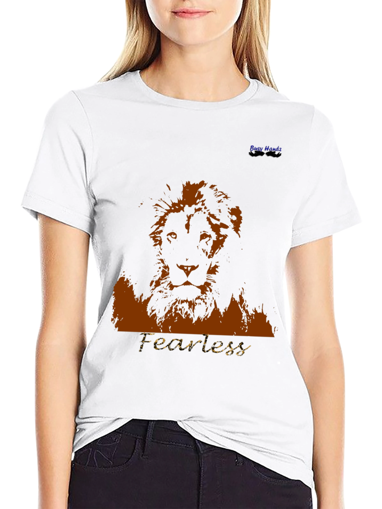 Fearless Lion Graphic T-Shirt - Bold Black Tee