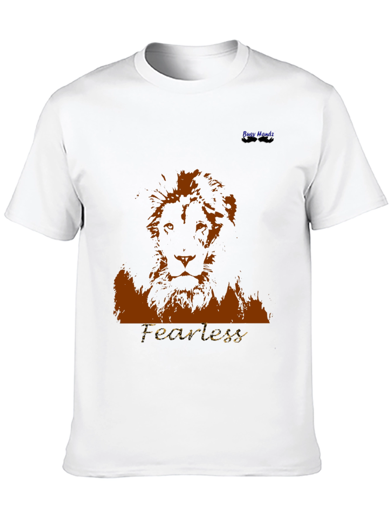 Fearless Lion Graphic T-Shirt - Bold Black Tee