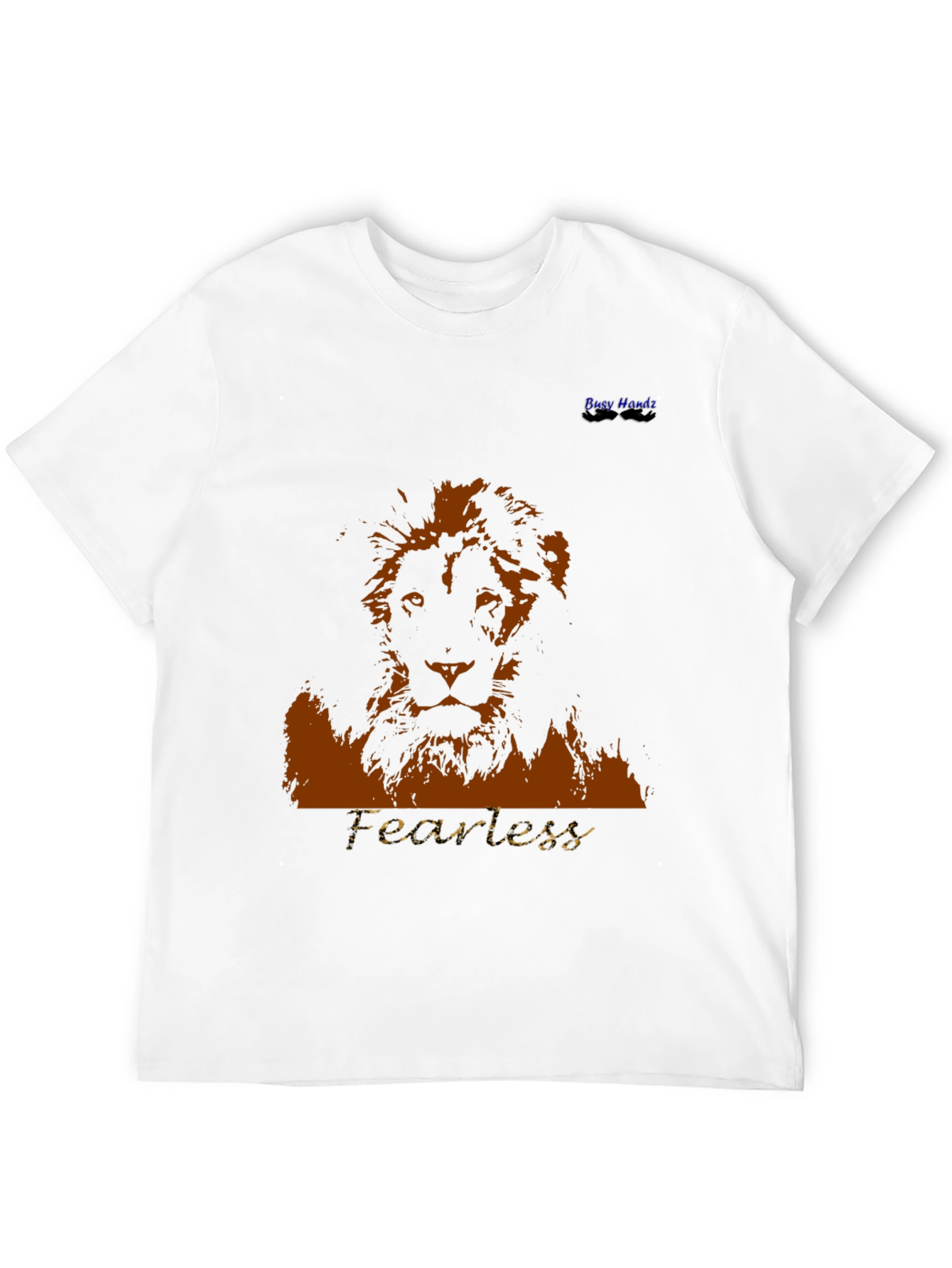 Fearless Lion Graphic T-Shirt - Bold Black Tee