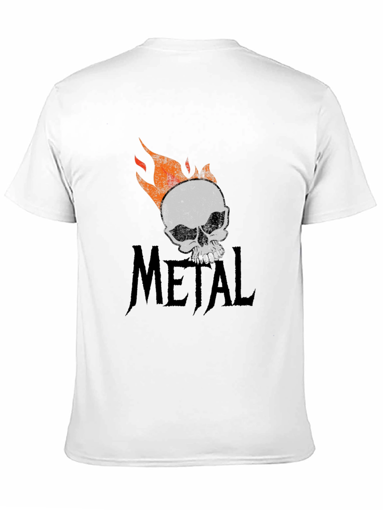 Metal Skull Graphic T-Shirt - Black