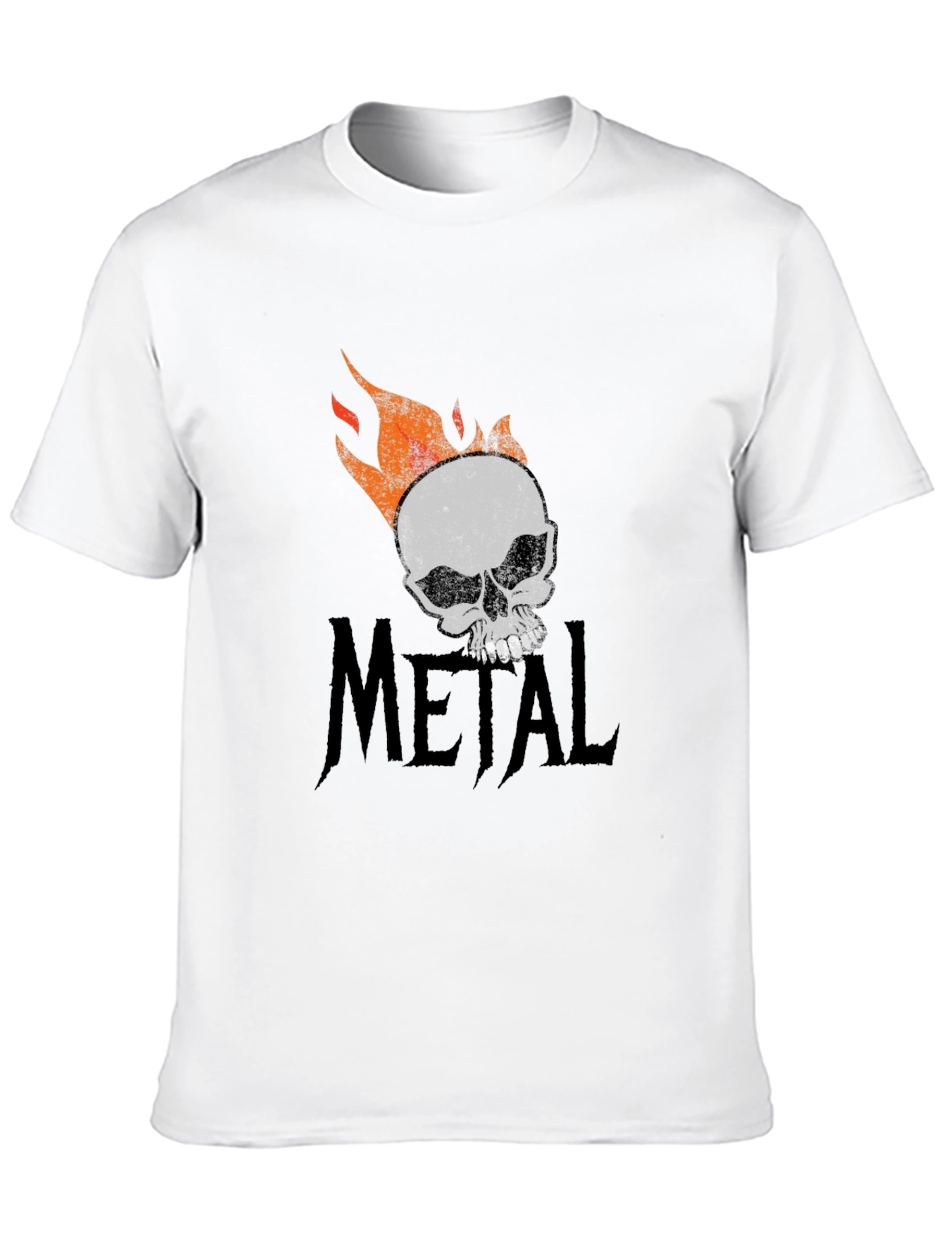Metal Skull Graphic T-Shirt - Black