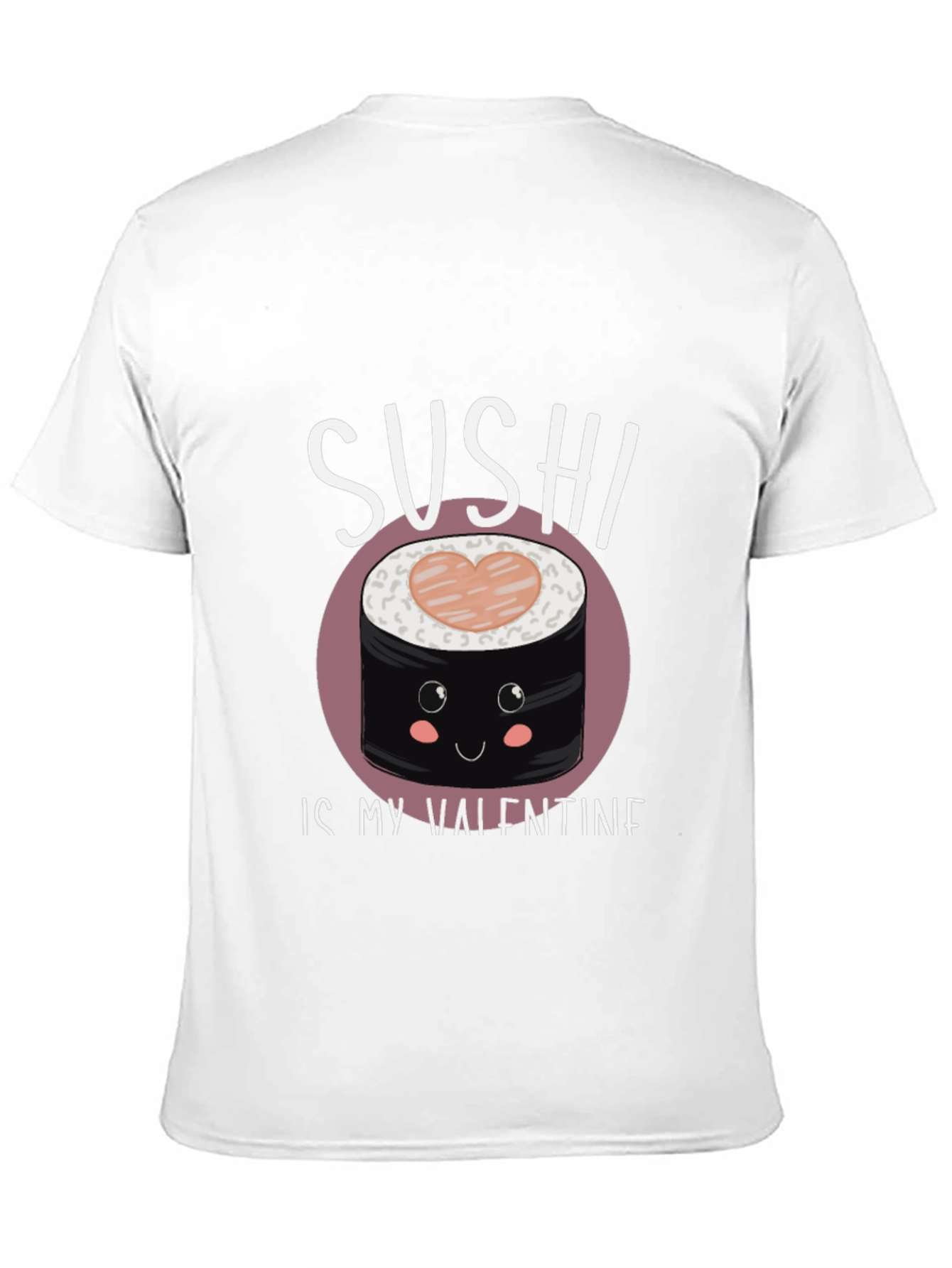 Sushi is My Valentine Graphic Tee - Black
