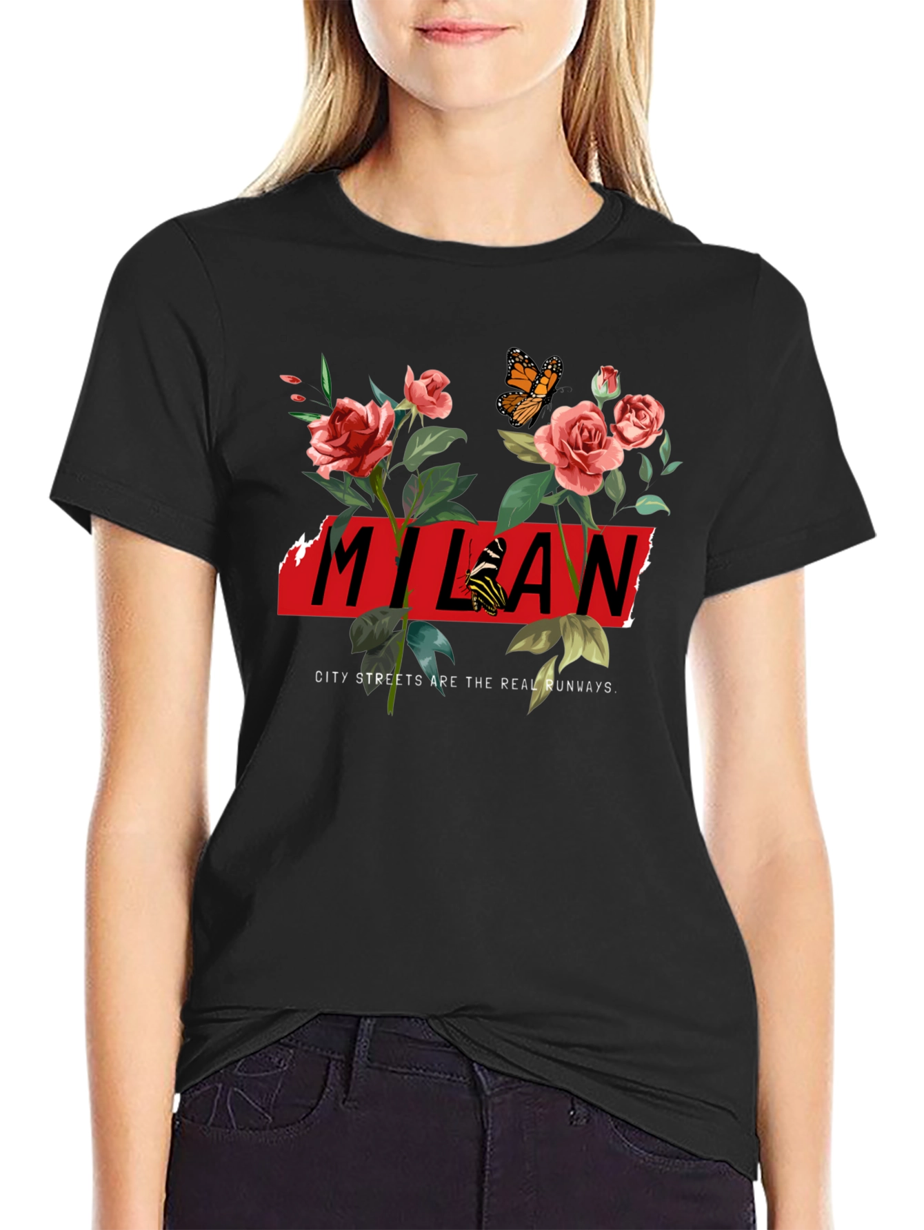 Milan Floral Graphic Tee - City Streets Runway