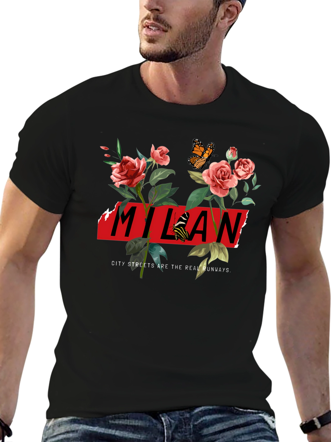 Milan Floral Graphic Tee - City Streets Runway