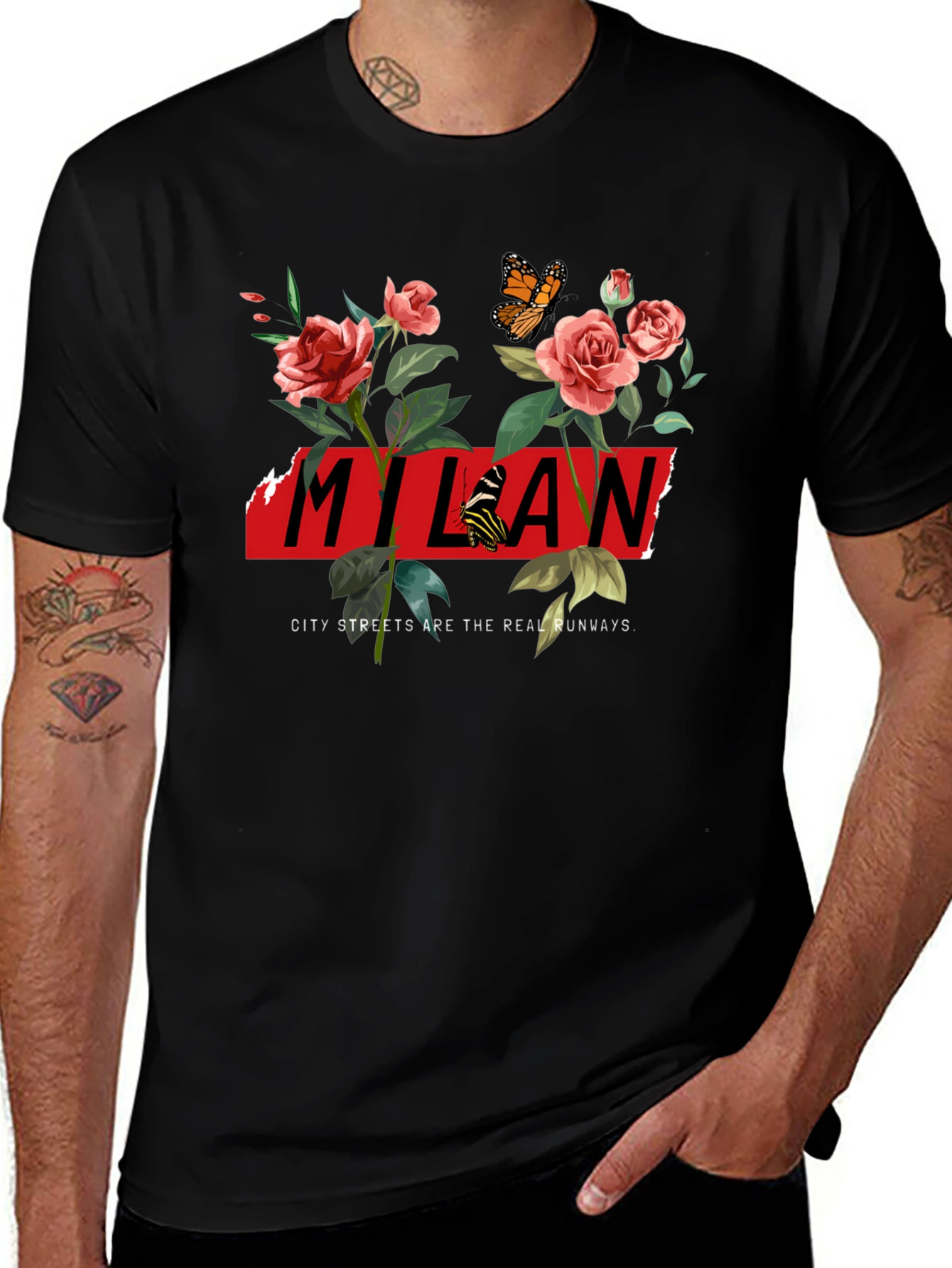 Milan Floral Graphic Tee - City Streets Runway