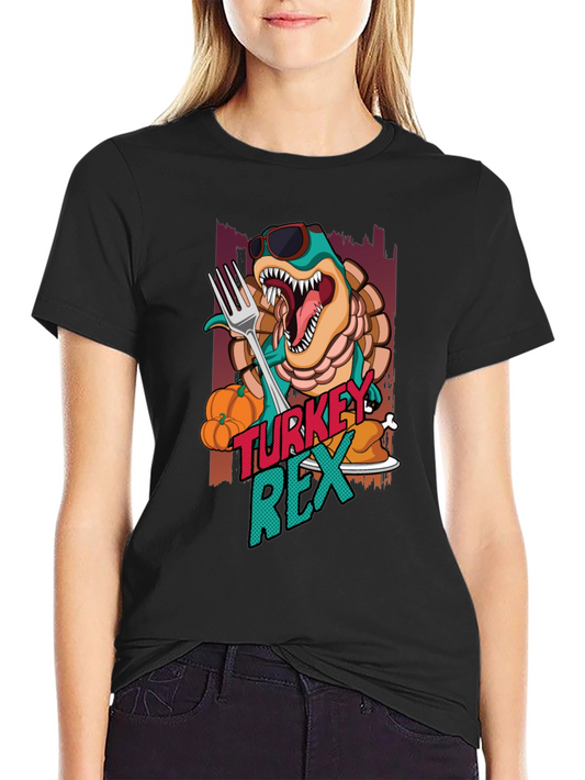 Turkey Rex T-Shirt - Thanksgiving Dinosaur Tee