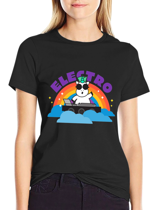 Electro Unicorn T-Shirt - DJ Rainbow Design