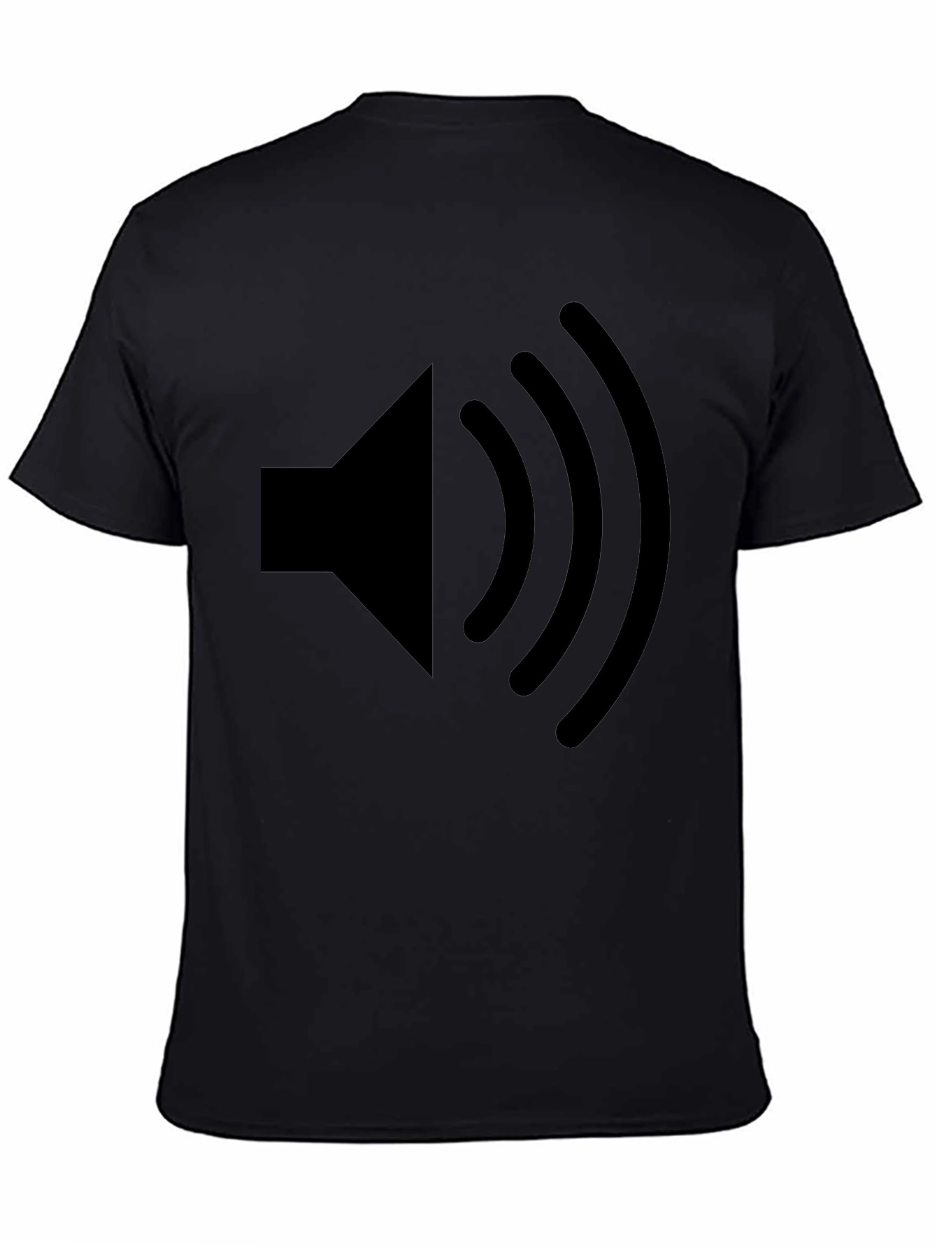 Speaker Volume Graphic Tee - Black Cotton T-Shirt