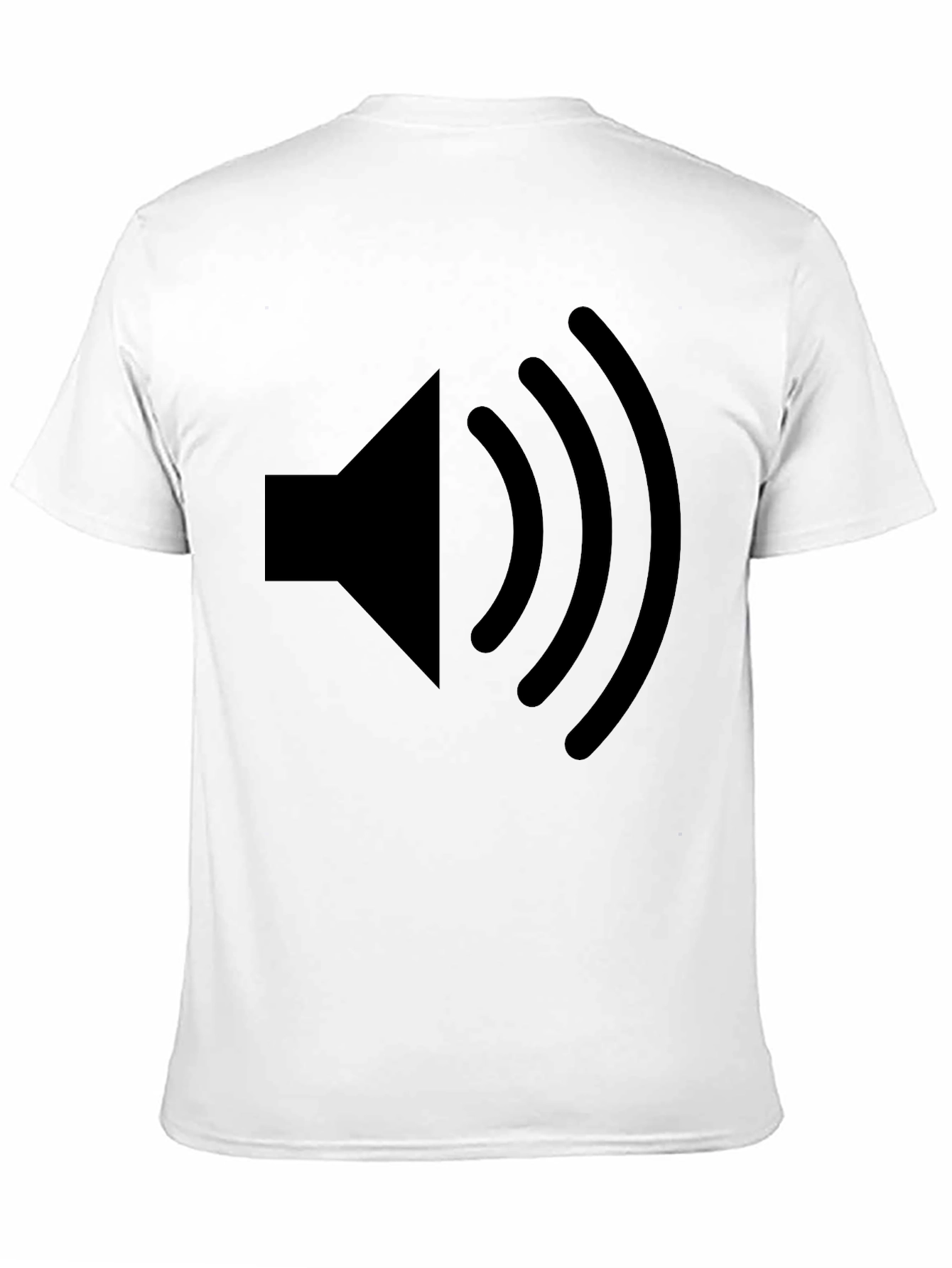 Speaker Volume Graphic Tee - Black Cotton T-Shirt