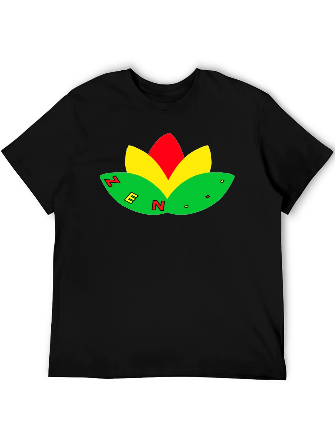 Zen Flower Black T-Shirt