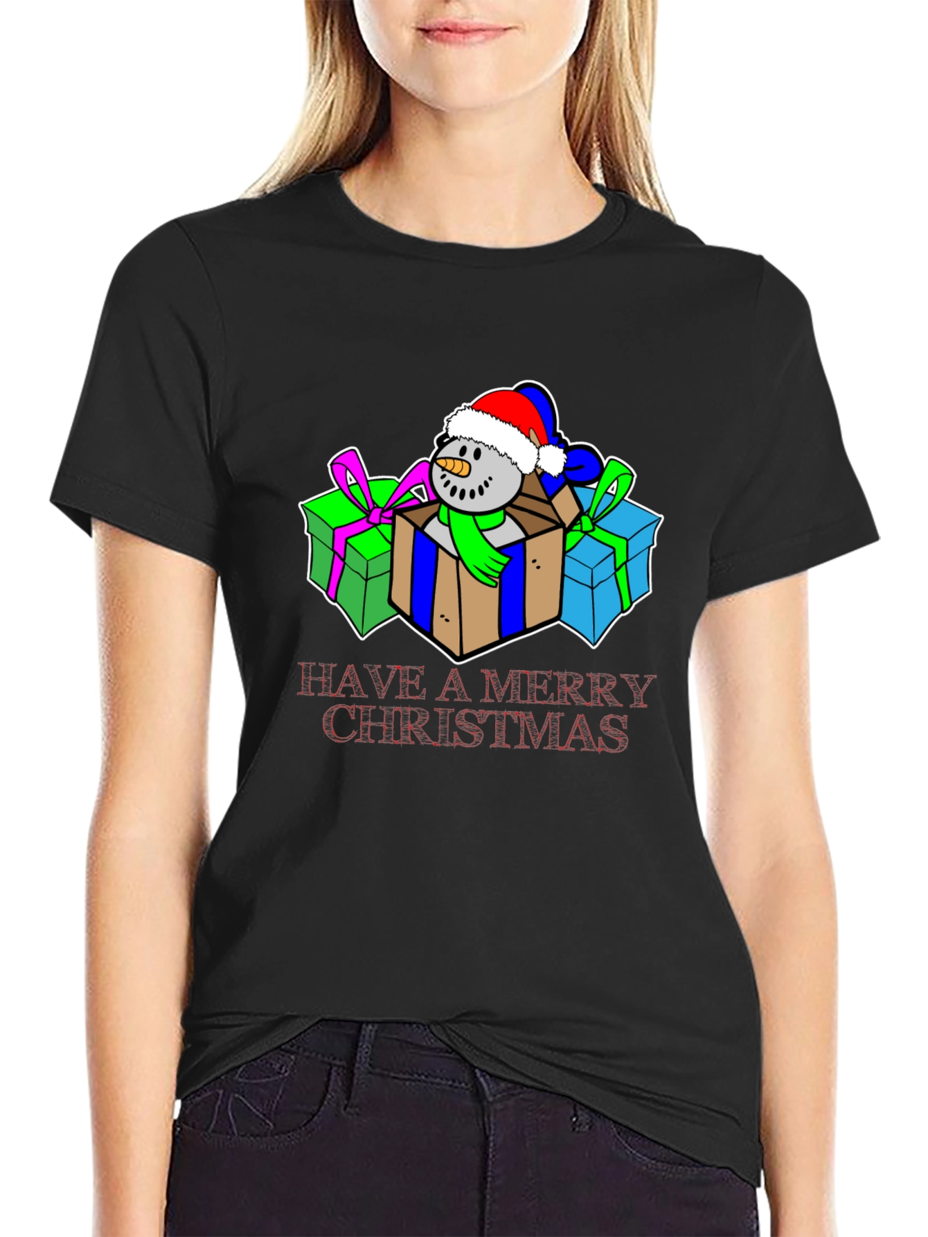 Festive Christmas Snowman T-Shirt
