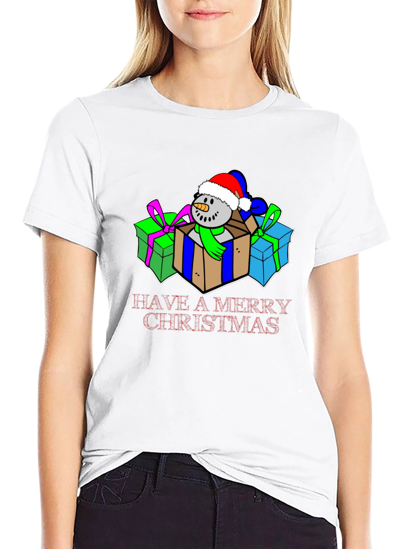 Festive Christmas Snowman T-Shirt